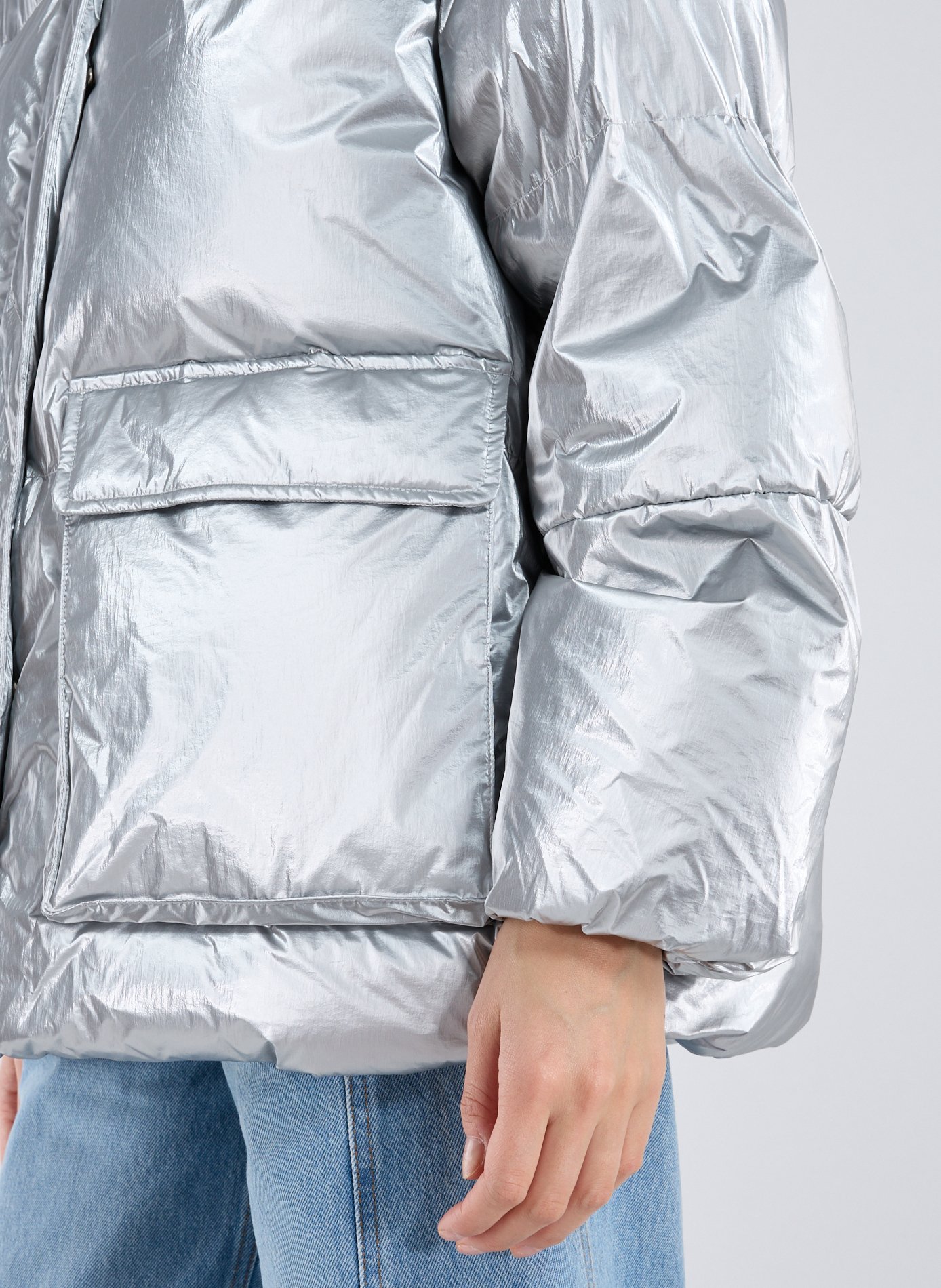 Veste matelassée à capuche amovible OOF WEAR Argent