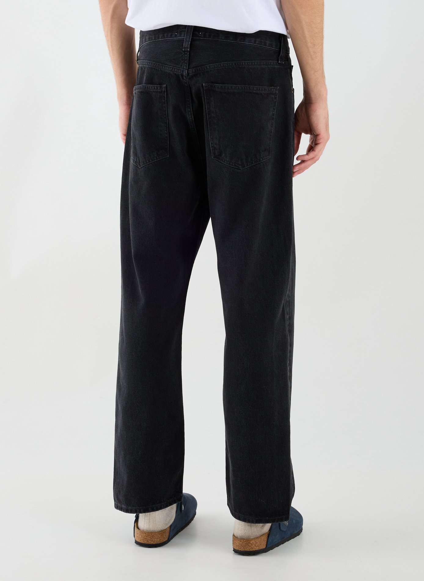 Jean droit en coton mélangé AGOLDE Noir
