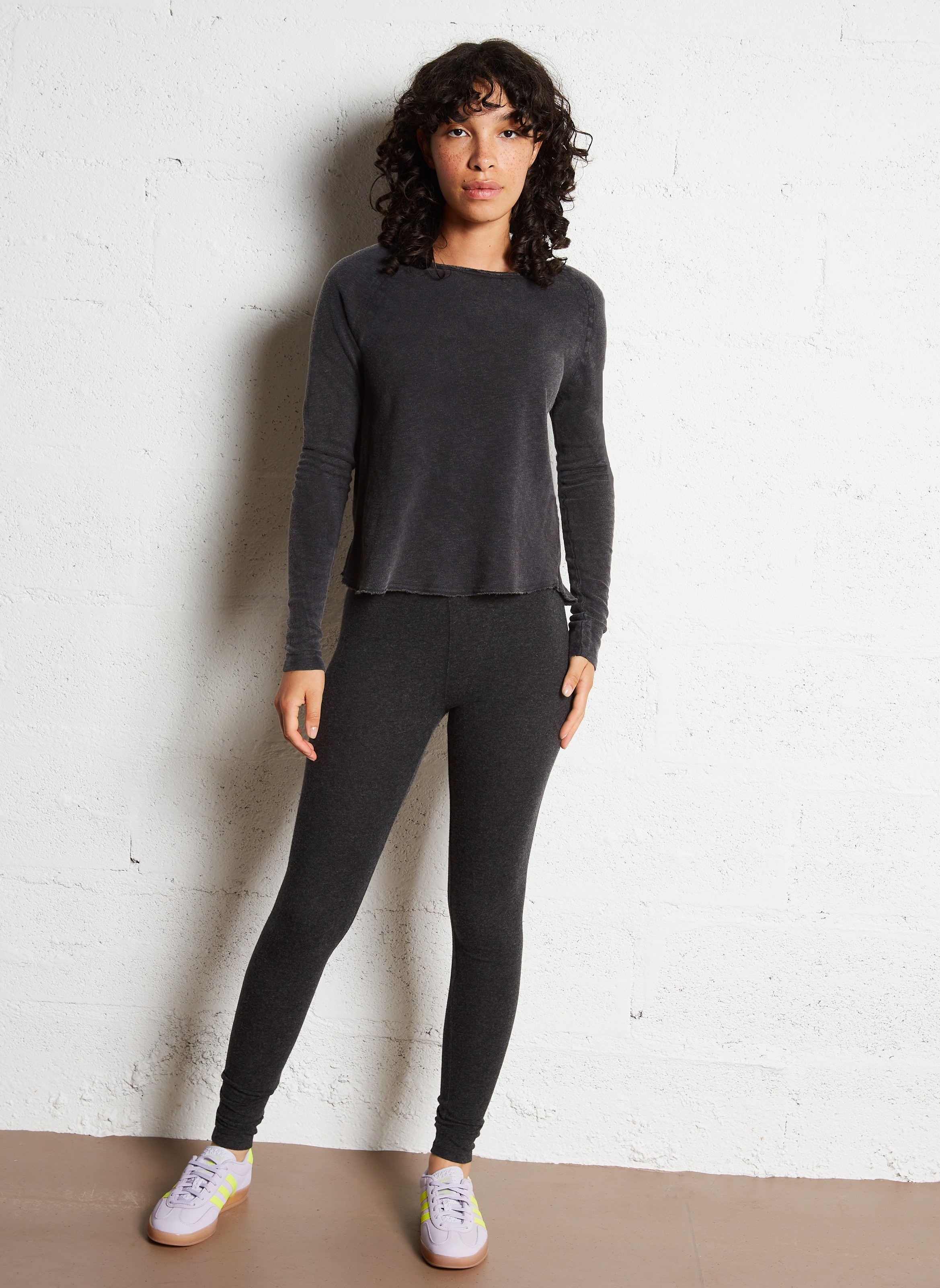 Tee-shirt droit col rond en coton sonoma AMERICAN VINTAGE Noir