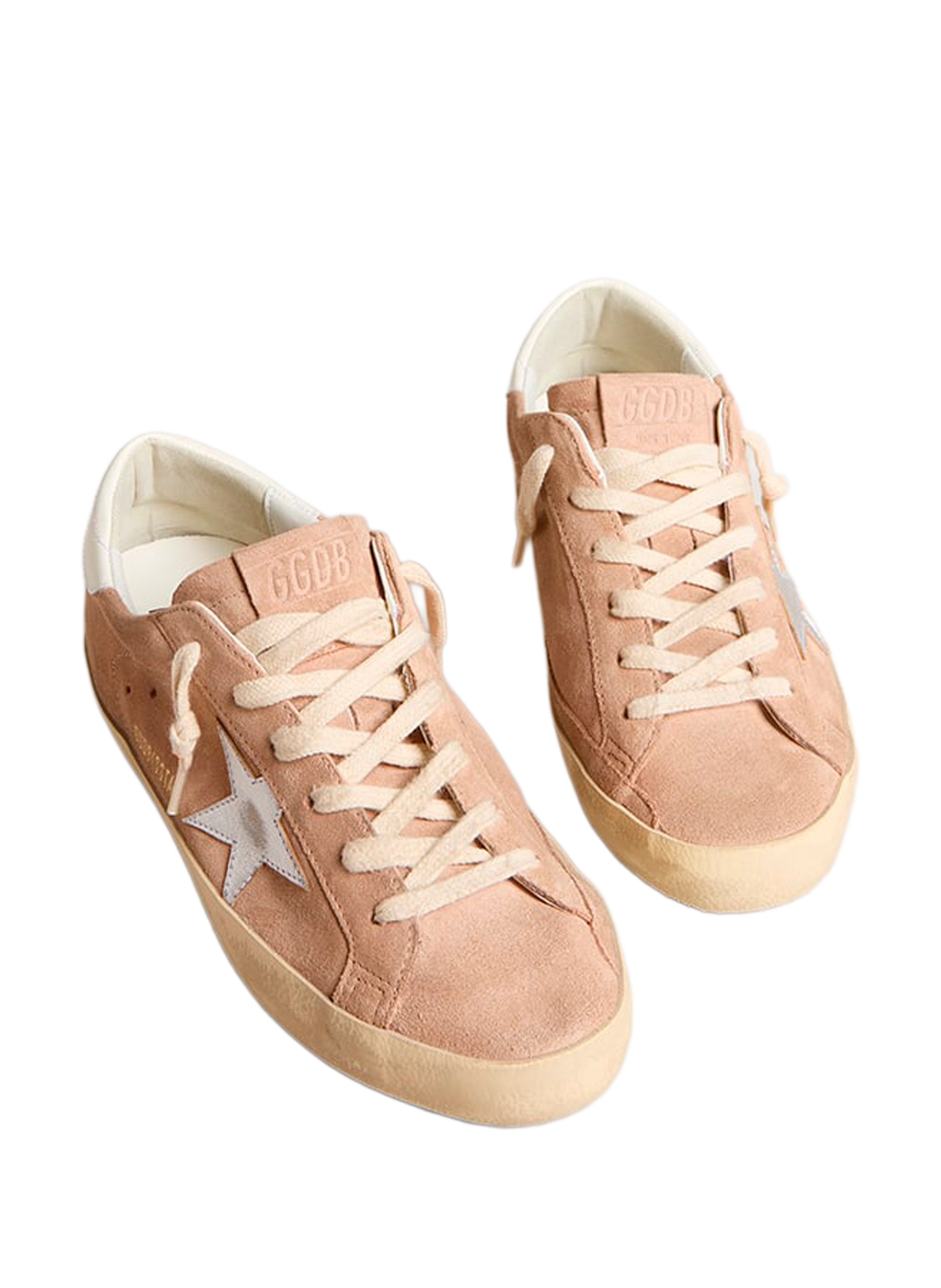 Baskets Super-Star en cuir GOLDEN GOOSE Rose