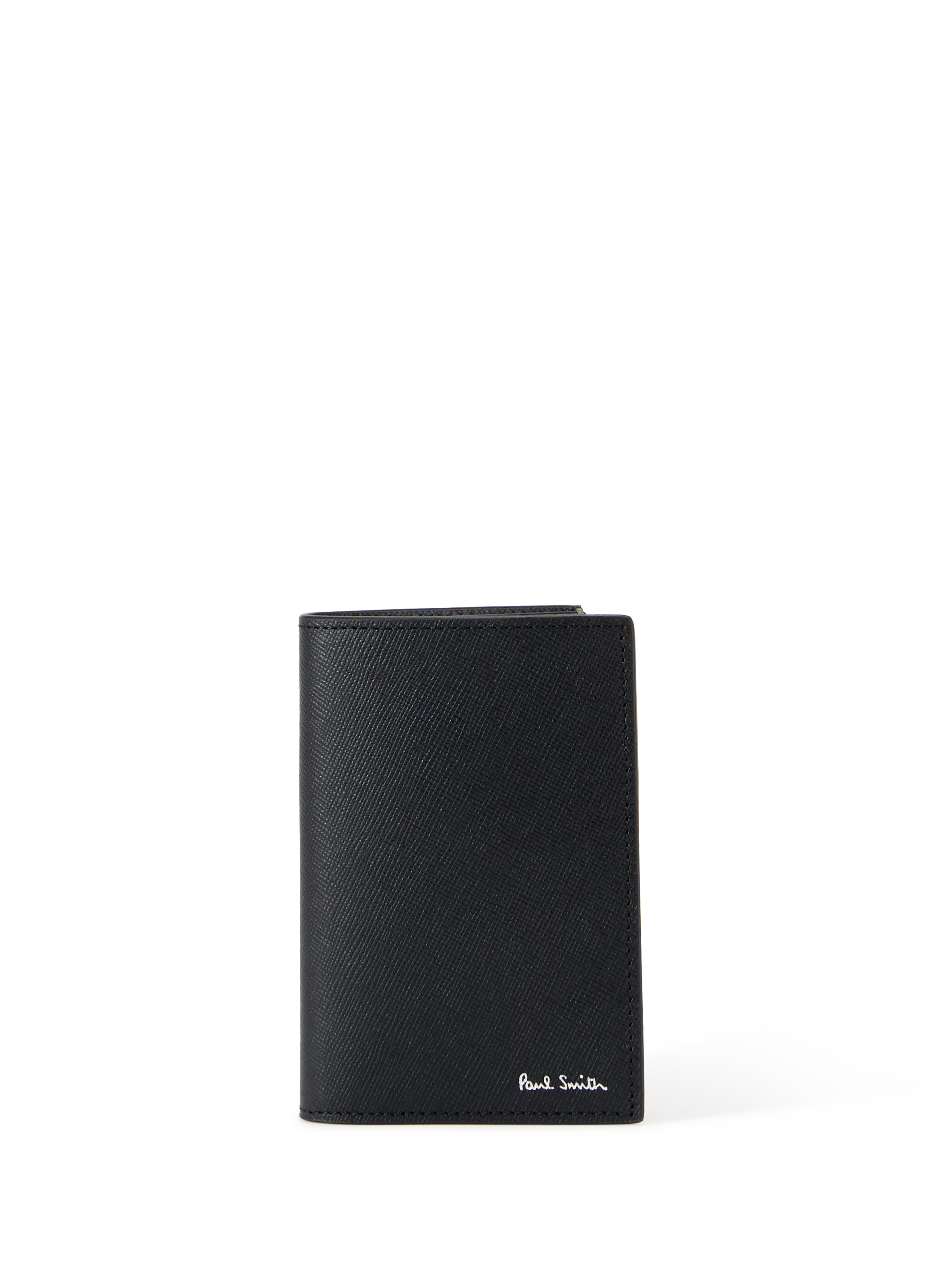 Leather card holder with printed interior PAUL SMITH Black