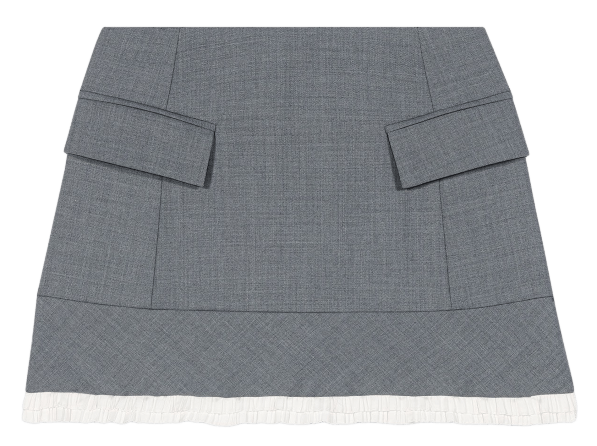 Jupe trapèze en laine mélangée MAJE Gris