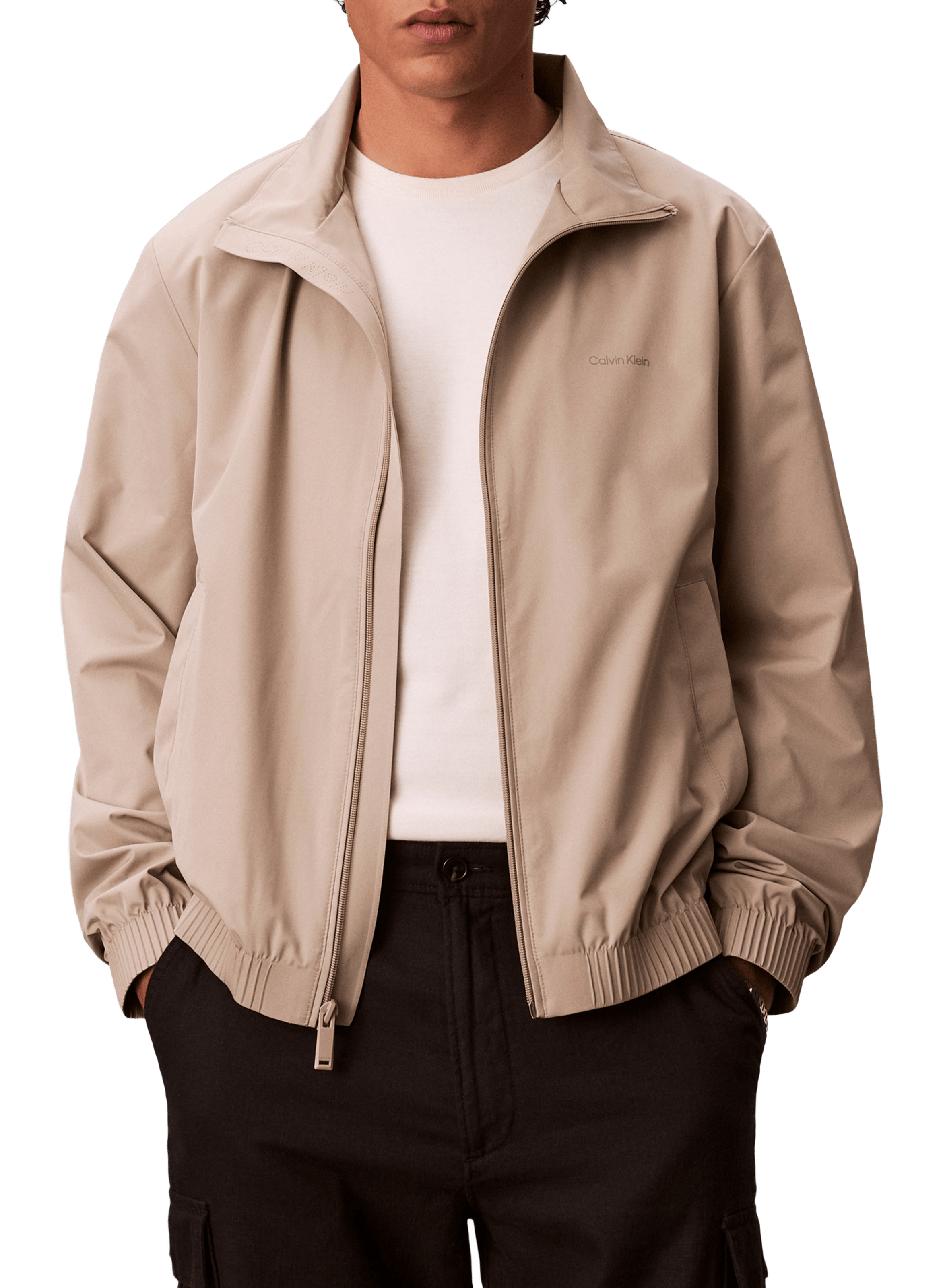 Blouson droit à logo CALVIN KLEIN Kaki