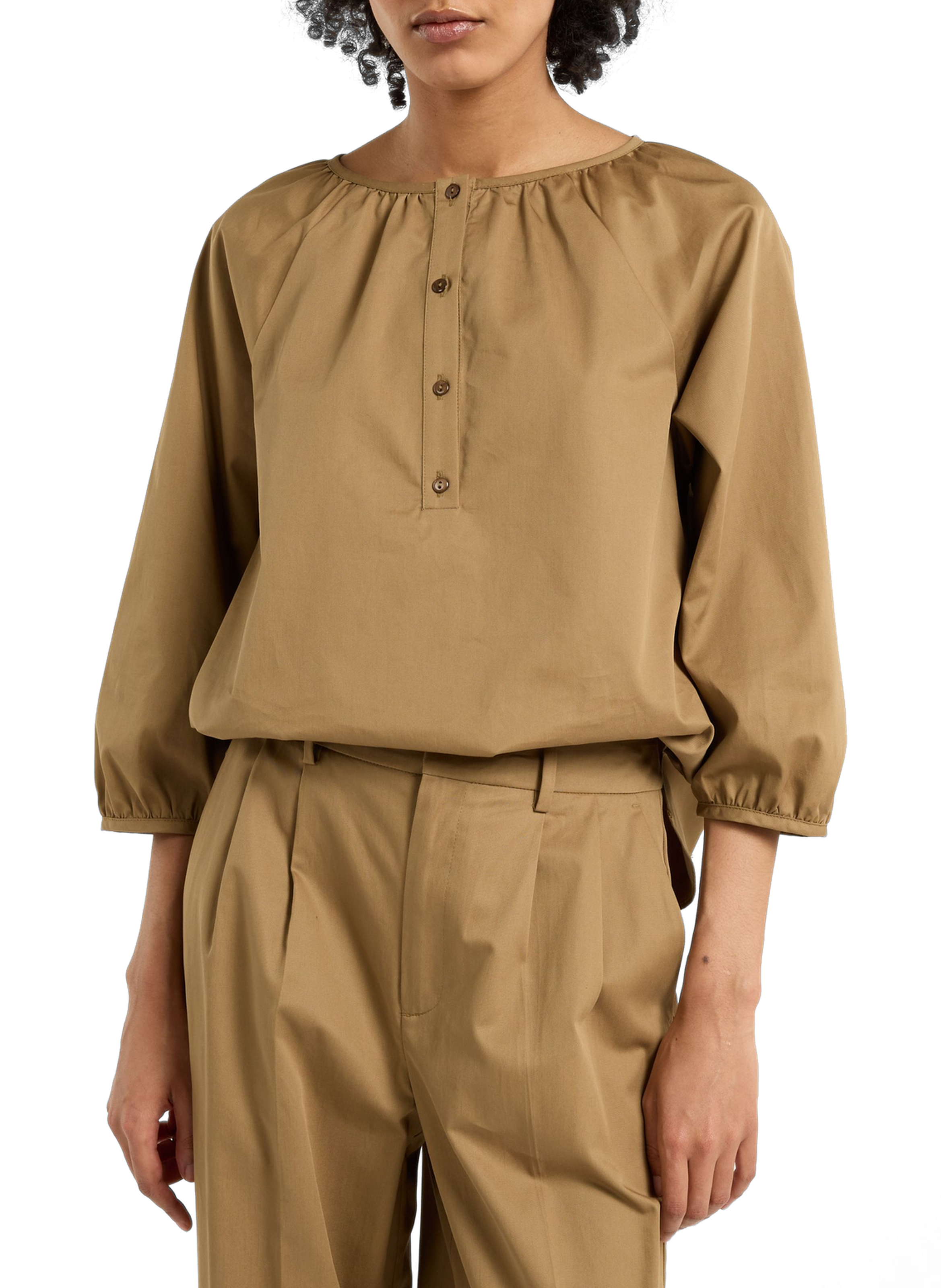 Thick cotton blouse SAISON 1865 Brown