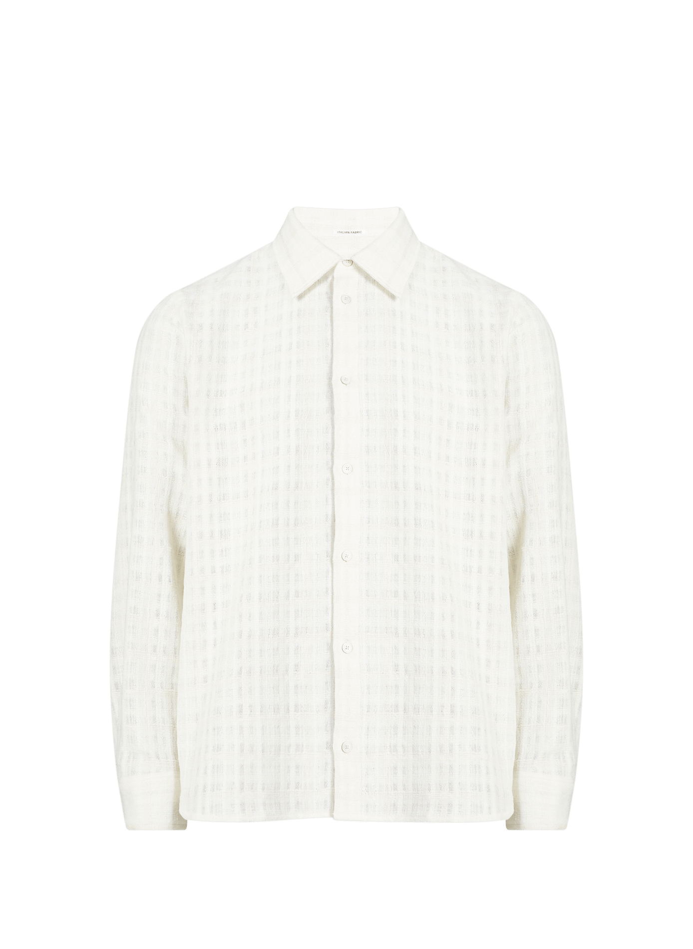 Chemise à carreaux en coton mélangé WON HUNDRED Blanc