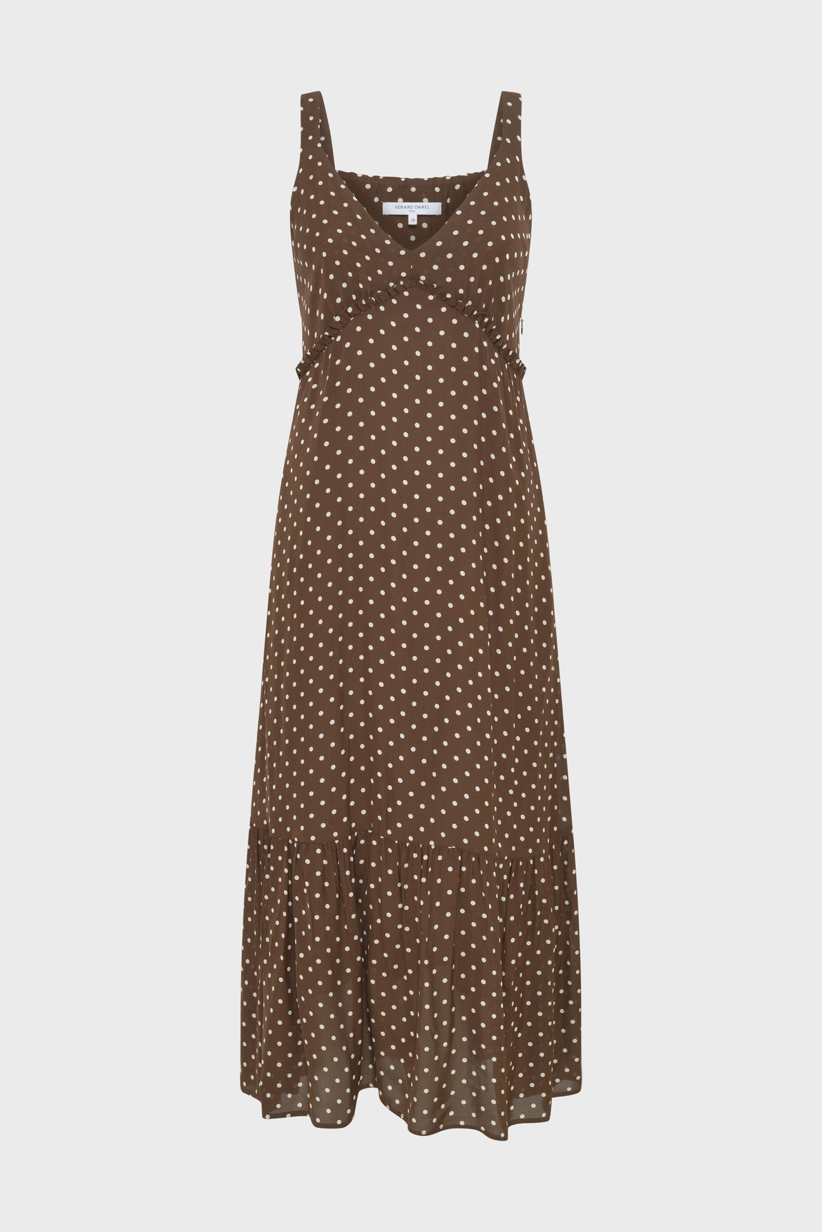 Robe sans manche à pois - racine GERARD DAREL Marron