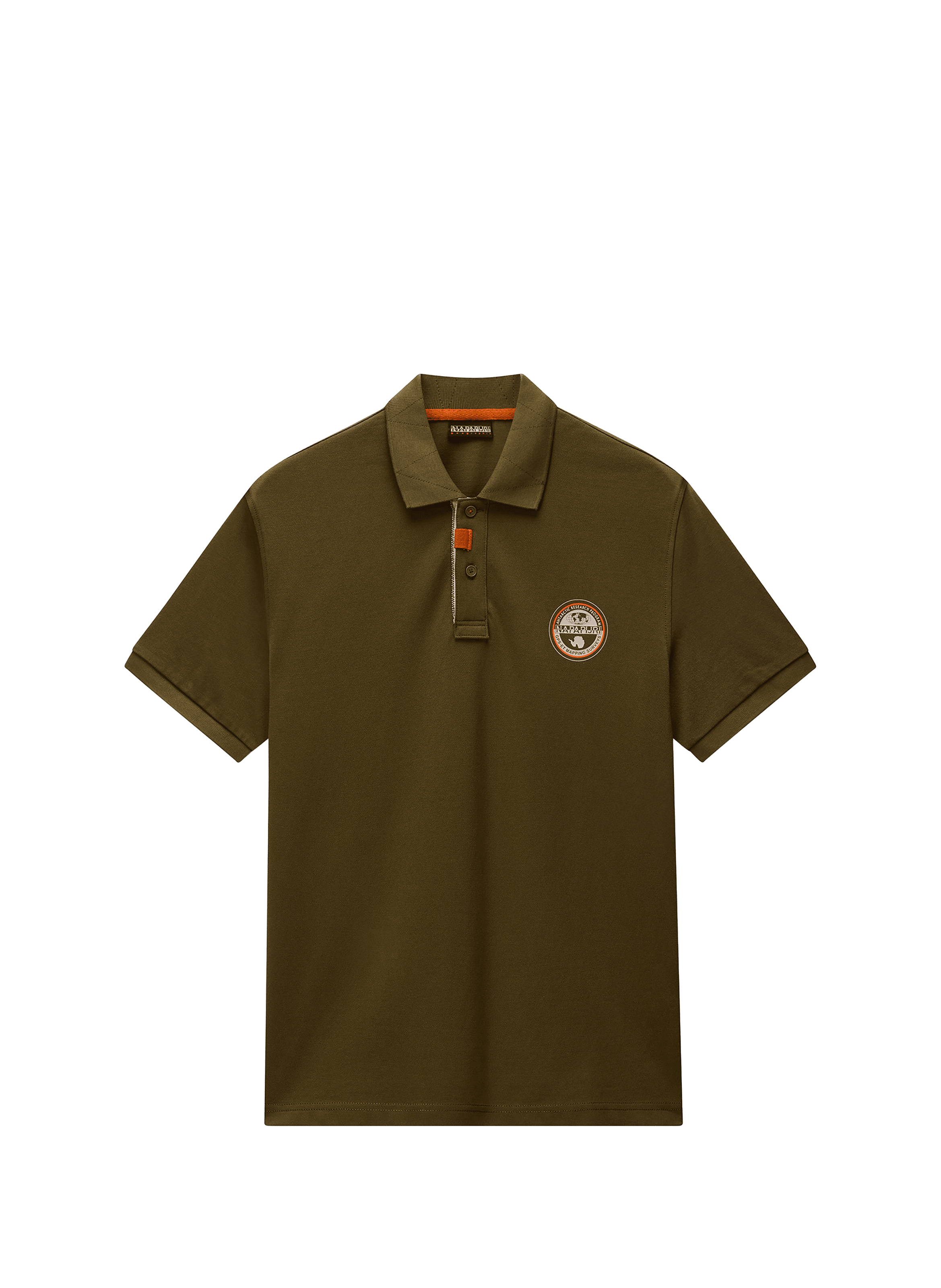 Polo droit à logo Clanis en coton NAPAPIJRI Kaki