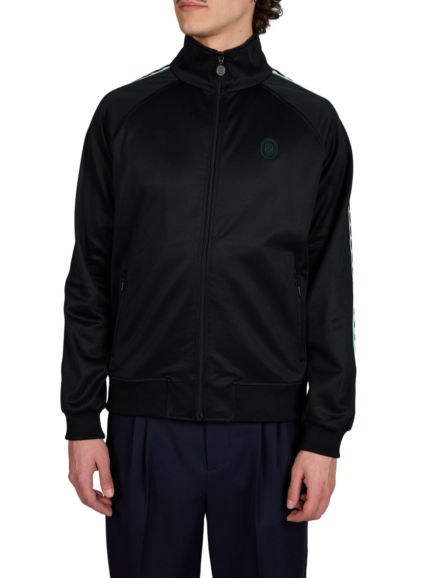 Veste zippée à col montant DROLE DE MONSIEUR Noir