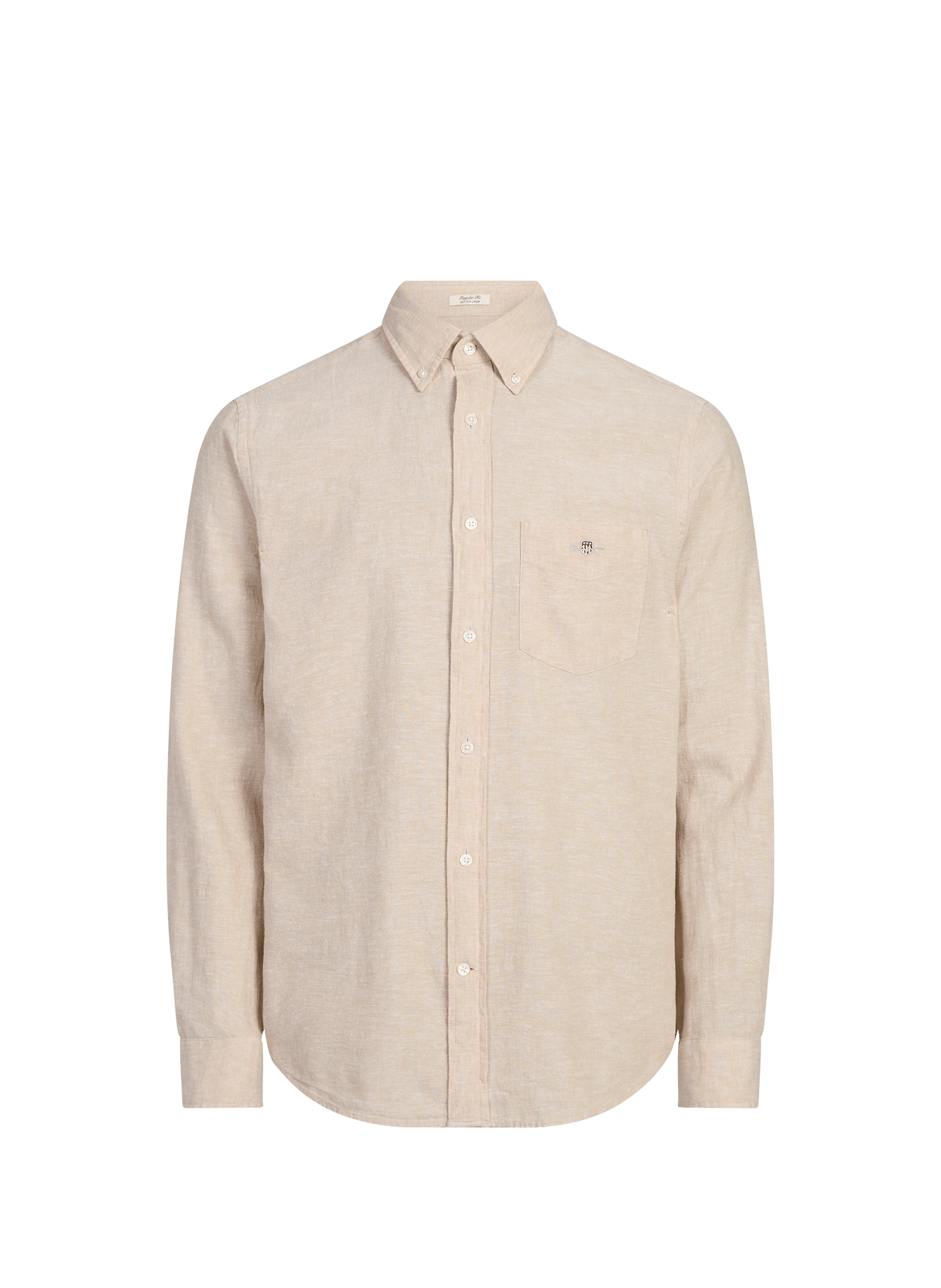 Shirt with American collar in linen and cotton GANT Beige