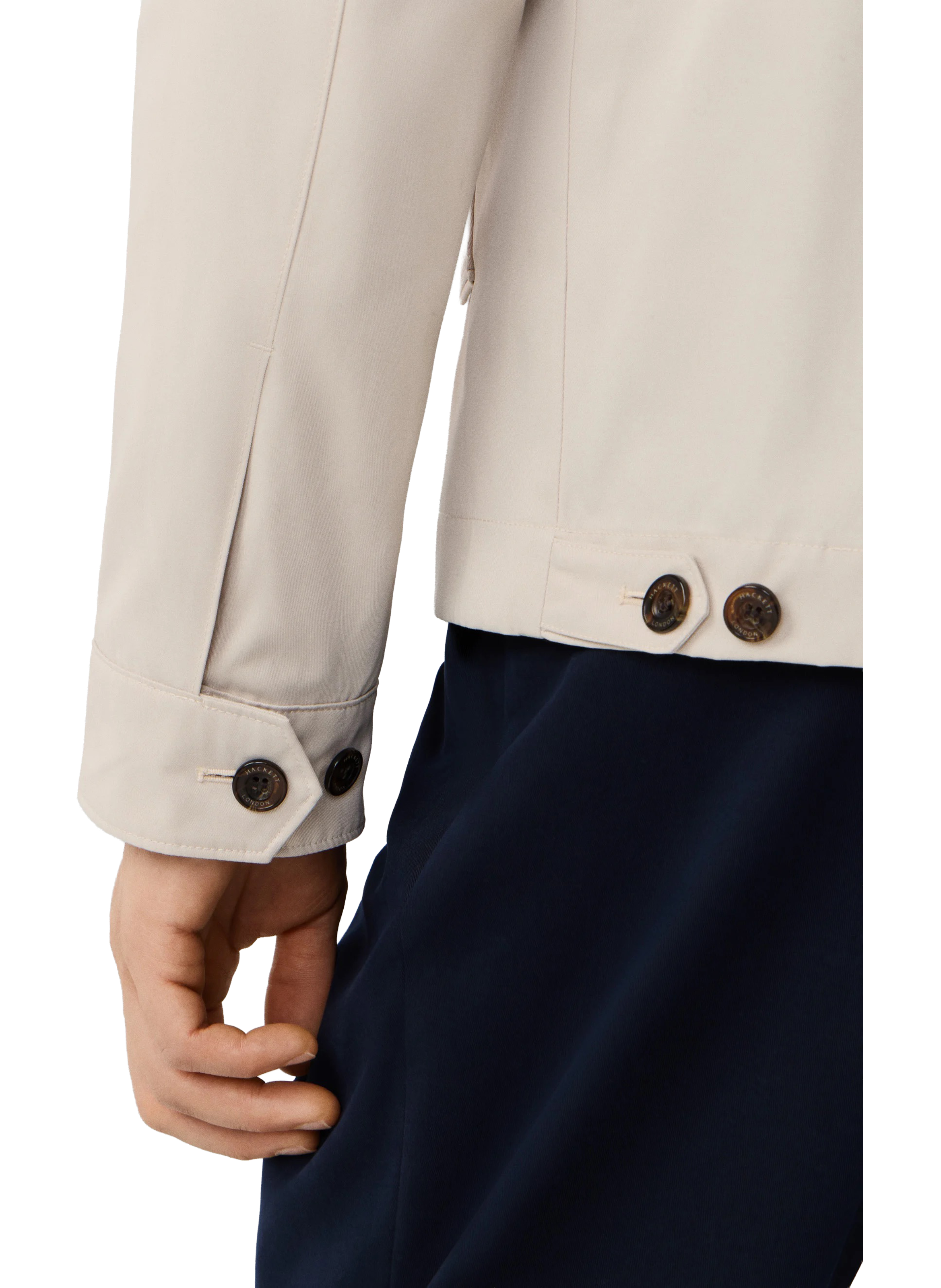 Recht jasje met opstaande kraag HACKETT Beige