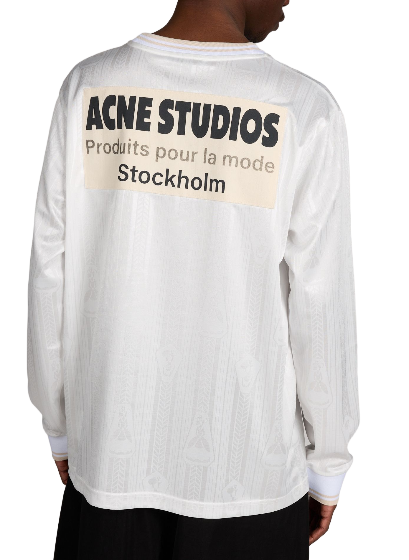 Maillot de sport en jersey brodé ACNE STUDIOS Blanc