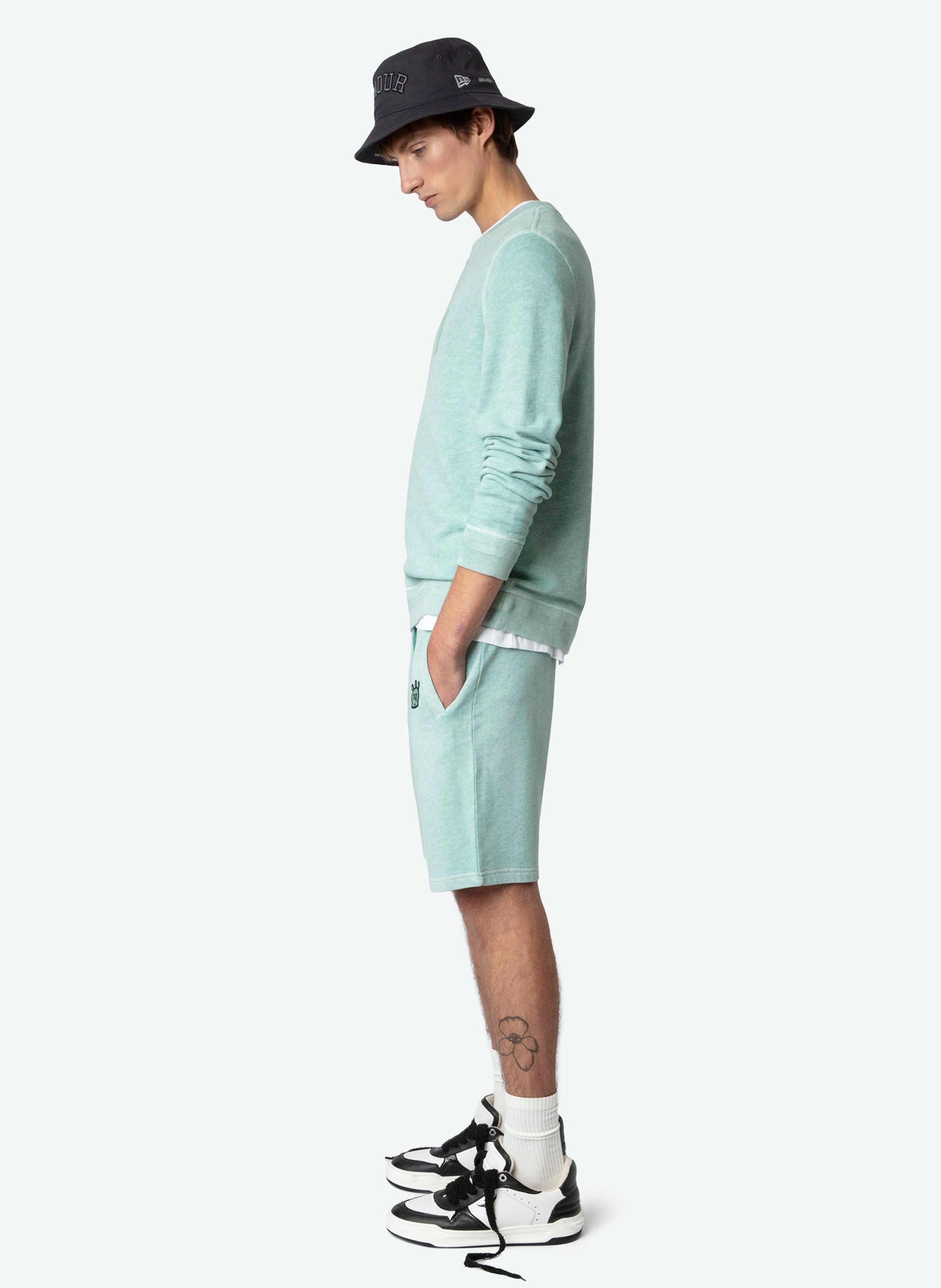 Sweatshirt col rond molletonné en coton stony ZADIG&VOLTAIRE Bleu