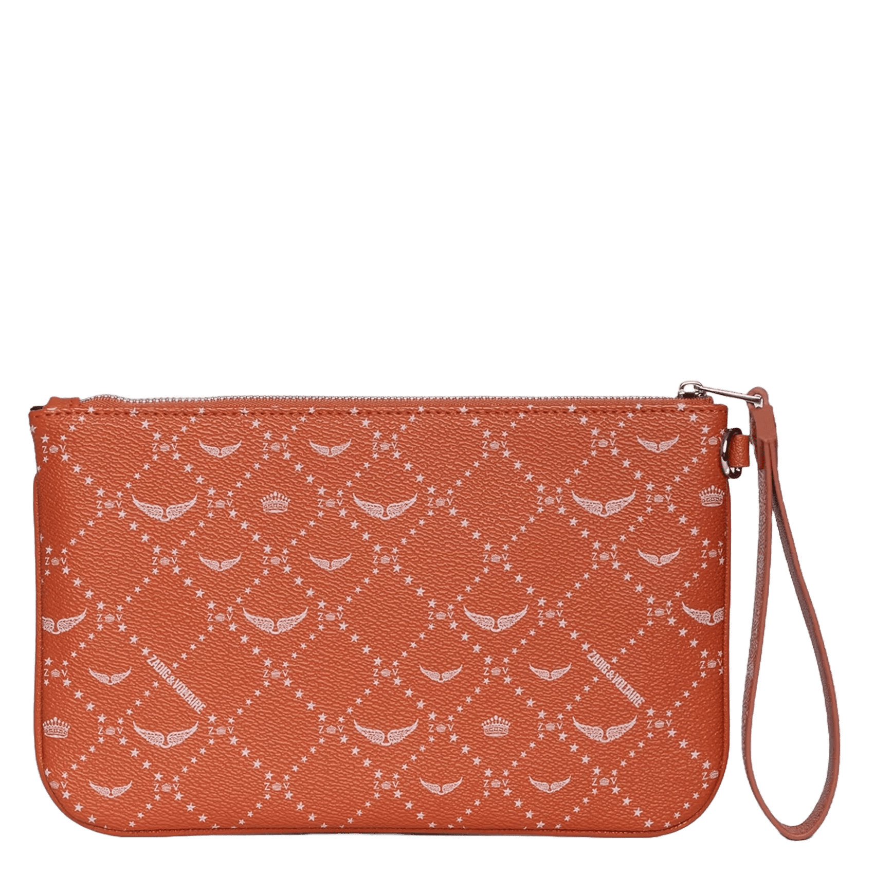 Monogram canvas z pouch clutch ZADIG&VOLTAIRE Orange