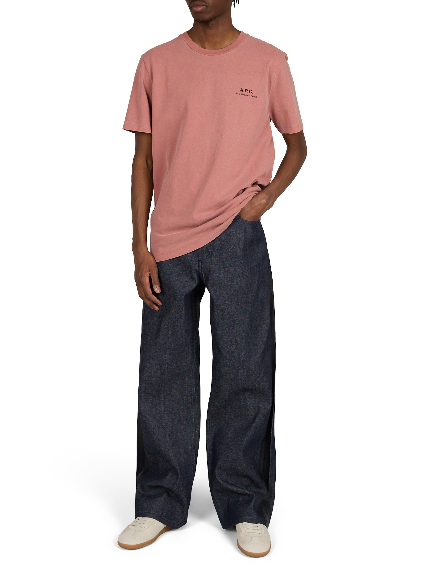 Straight fit short sleeve cotton t-shirt A.P.C. Pink