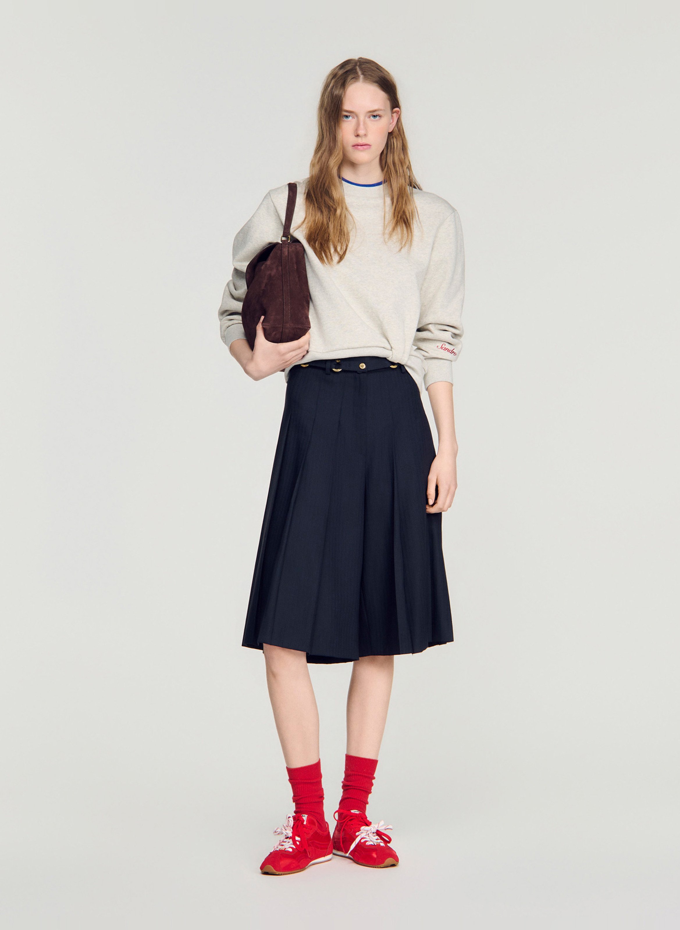 Short en laine SANDRO Bleu