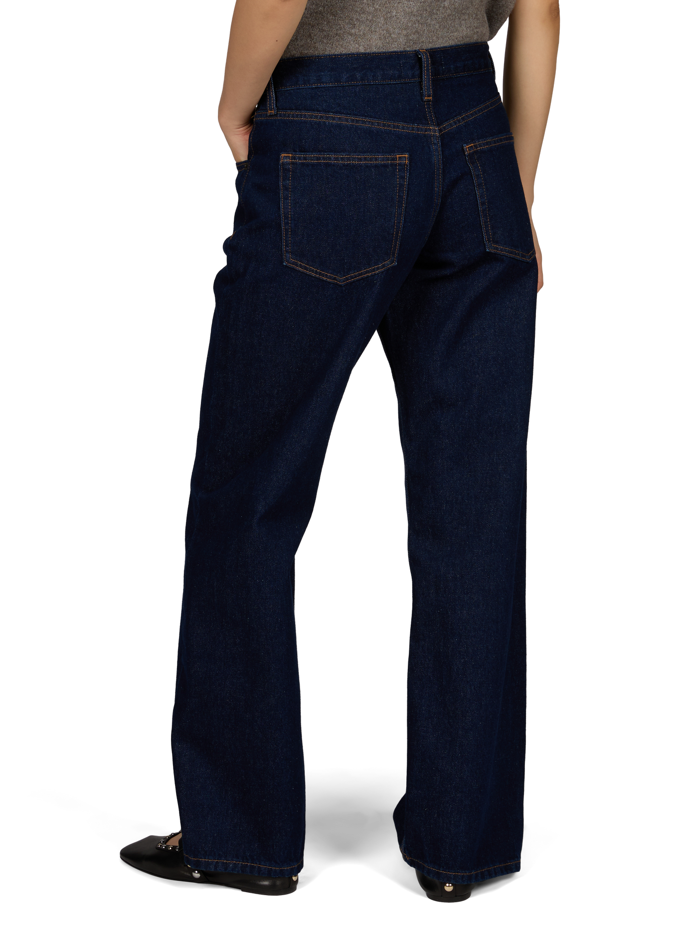 Straight-cut cotton jeans TOPSHOP Blue