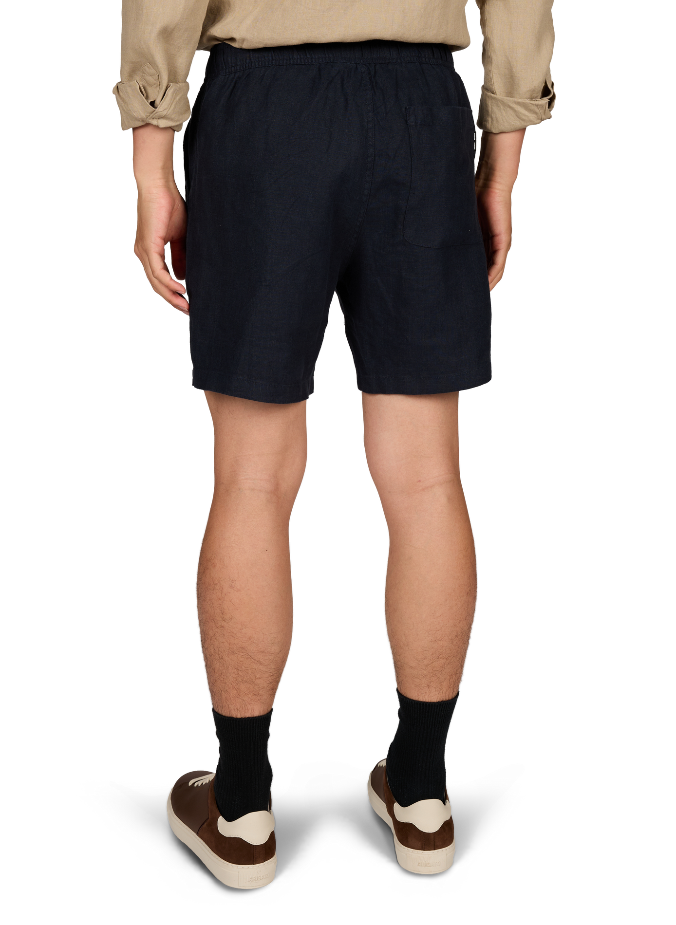 Kurze, weite Sabajari-Hose mit elastischem Bund aus Baumwolle SAMSOE SAMSOE Blau