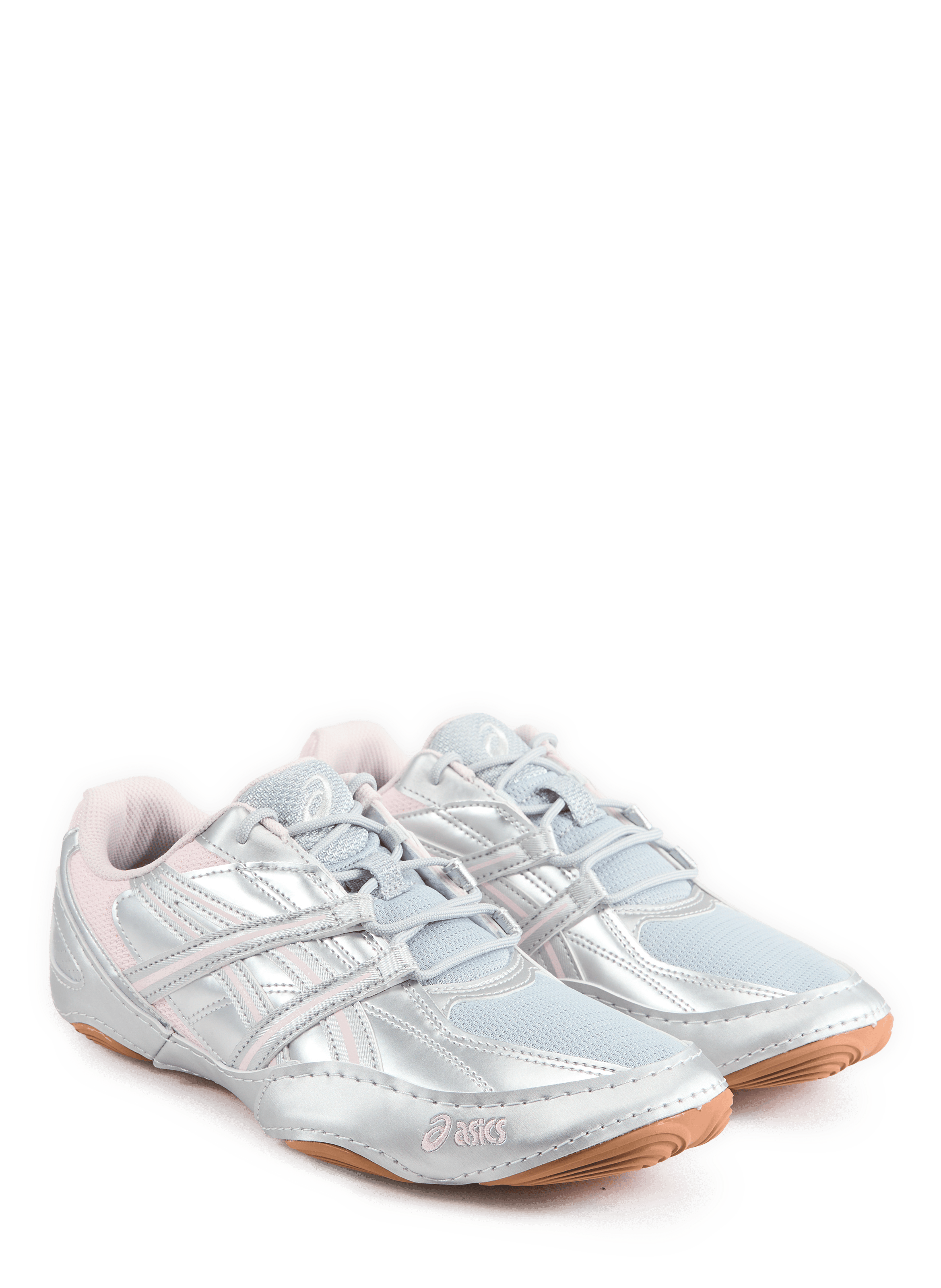 Metallic low-top sneakers ASICS Silver