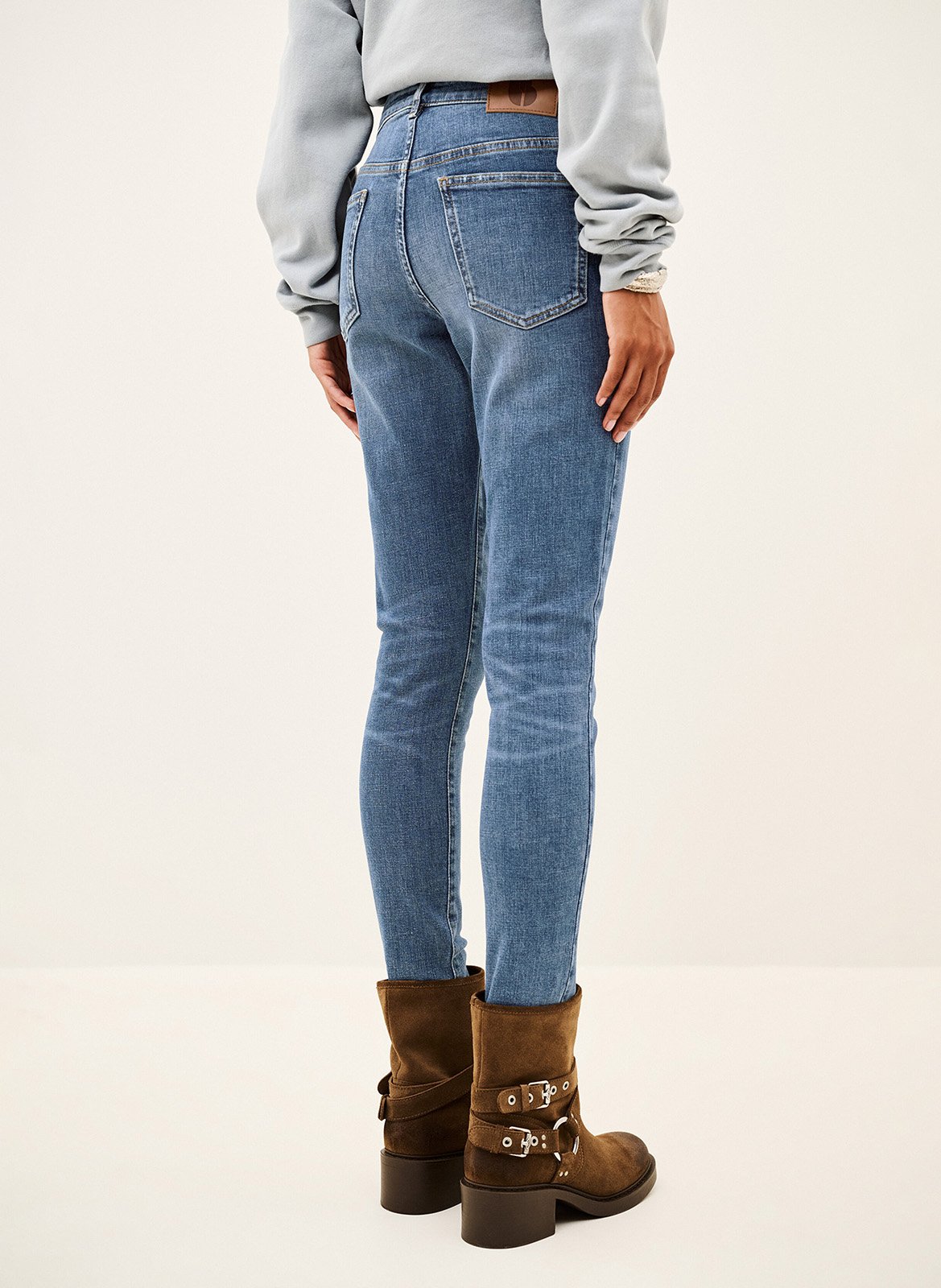 Slim fit jeans van gemengd katoen niko BA&SH Blauw