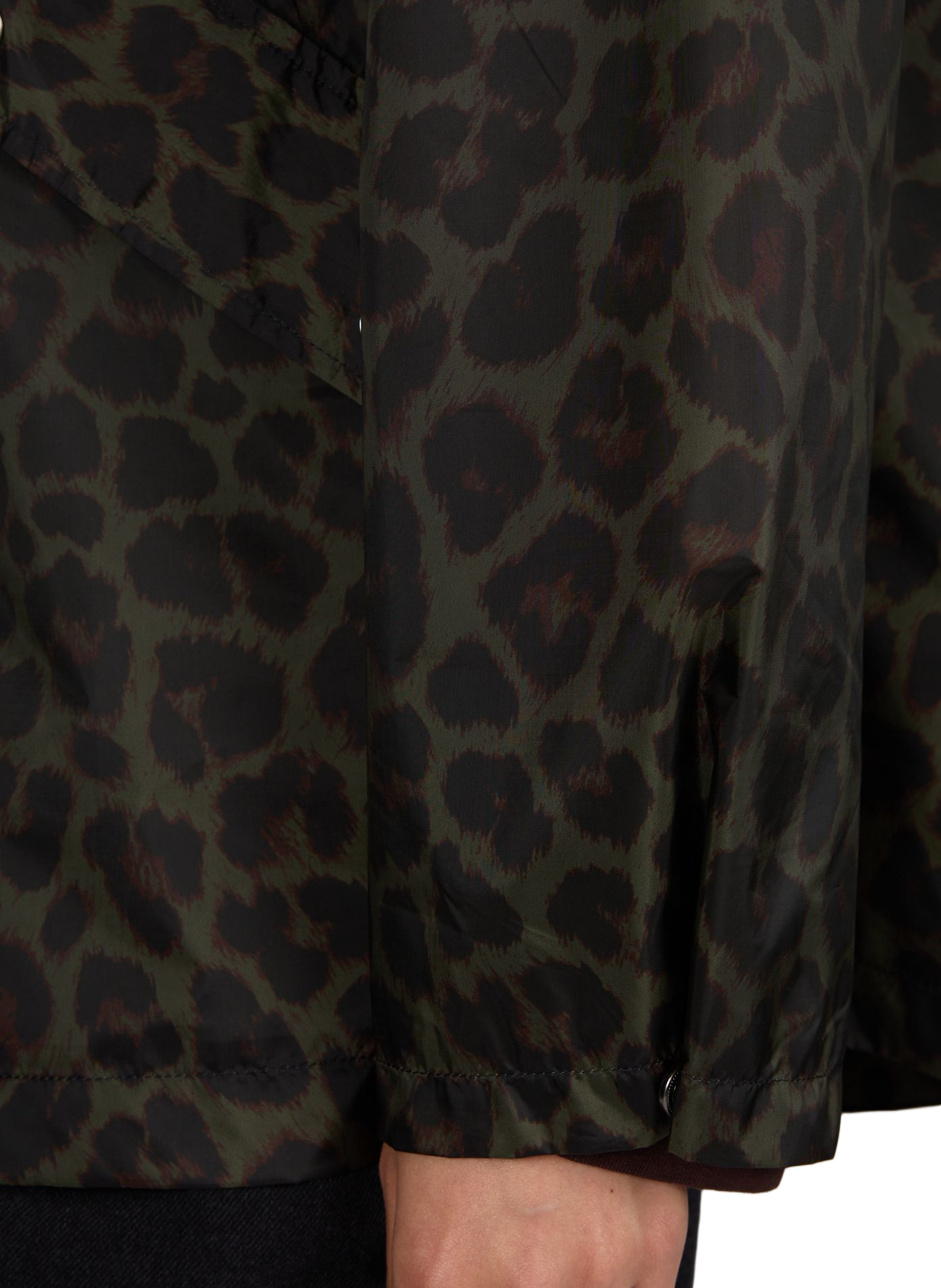Veste col montant imprimée à capuche VILA Kaki