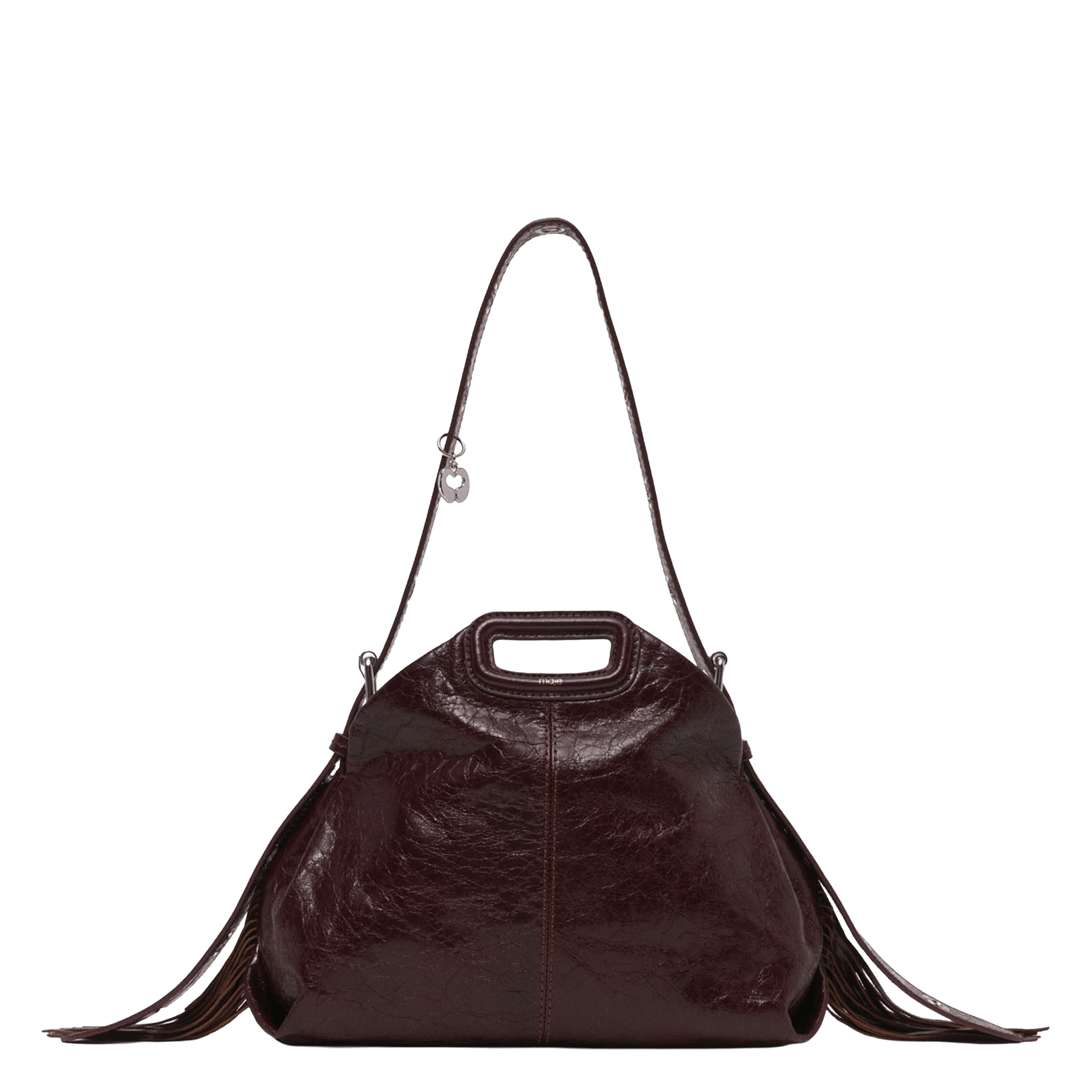 Sac à main en cuir miss m MAJE Marron