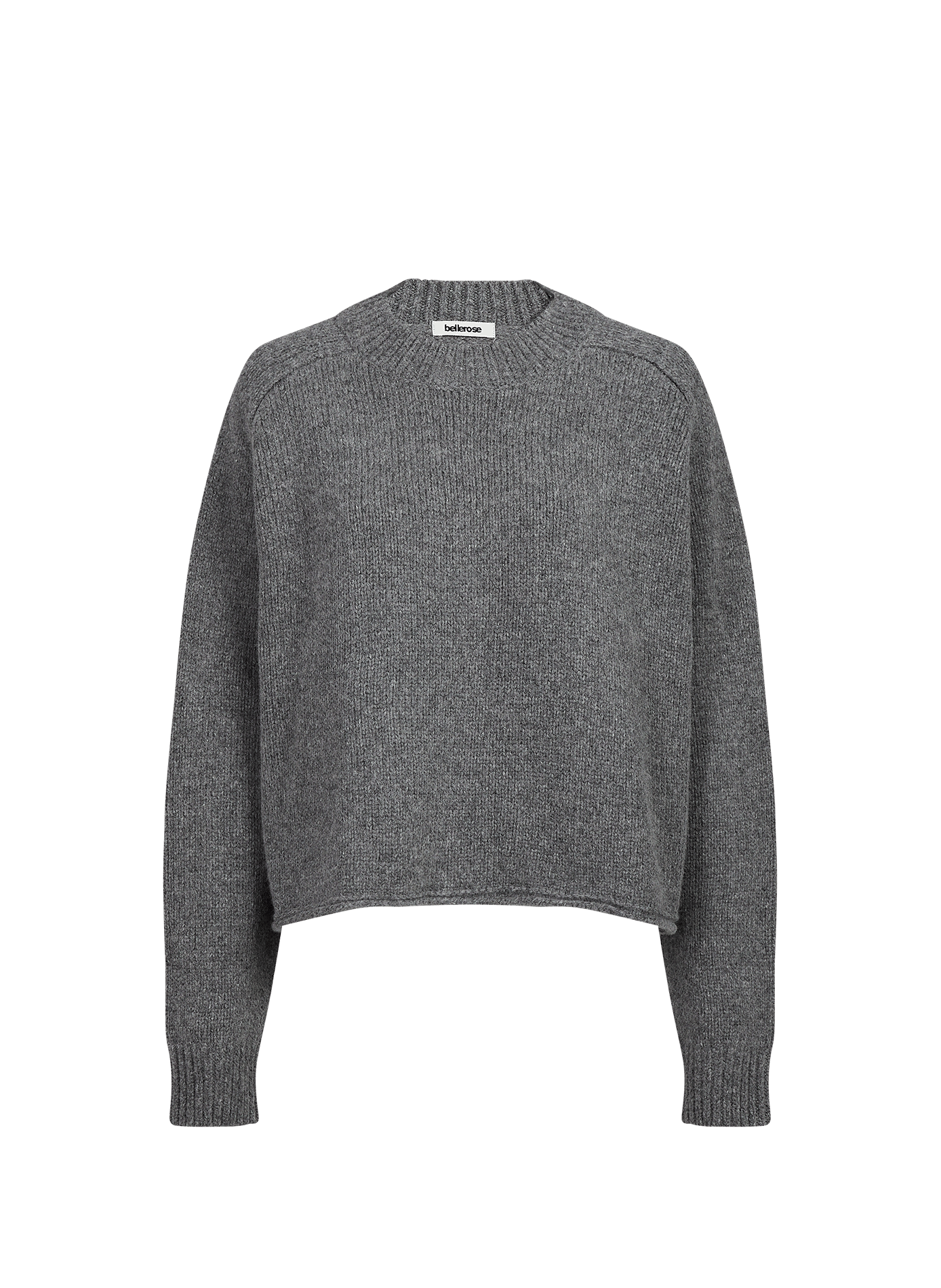 Sudadera Amecro K1584U de cuello redondo recta en mezcla de lana BELLEROSE Gris