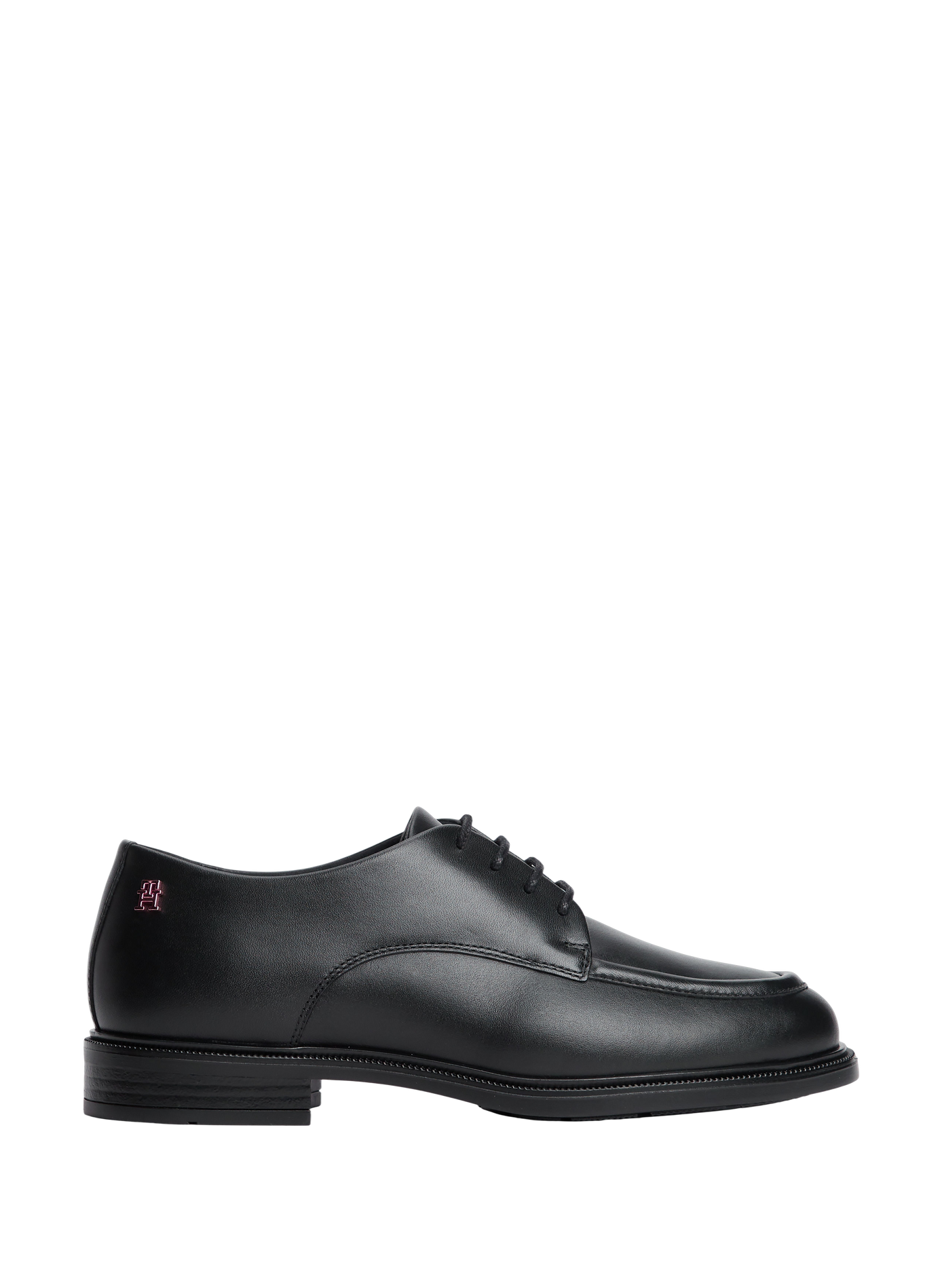 Leather lace-up derby shoes TOMMY HILFIGER Black