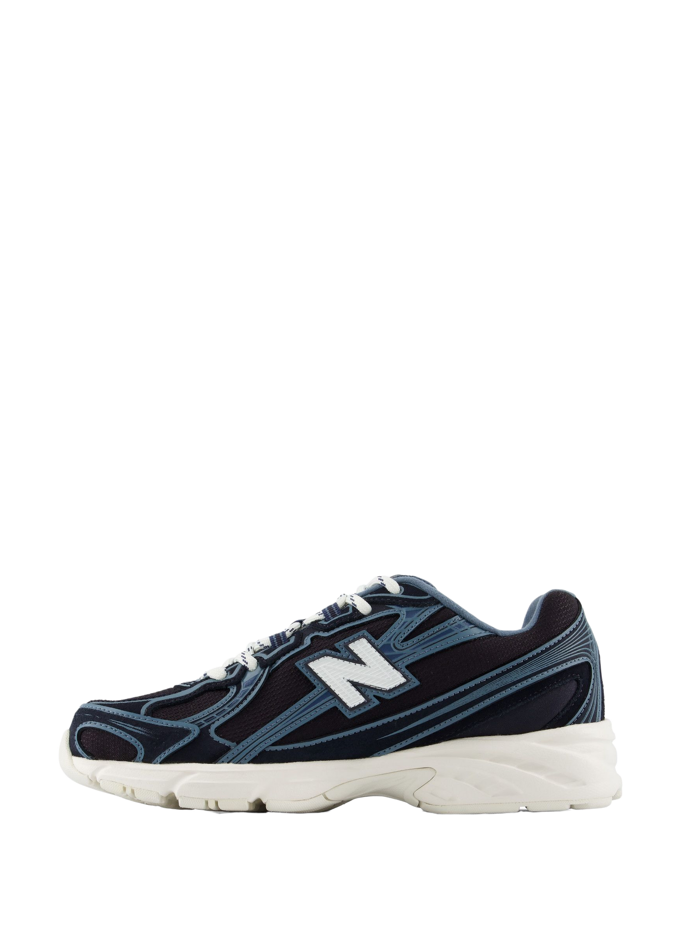 Low-top sneakers 740 in mixed leather NEW BALANCE Blue