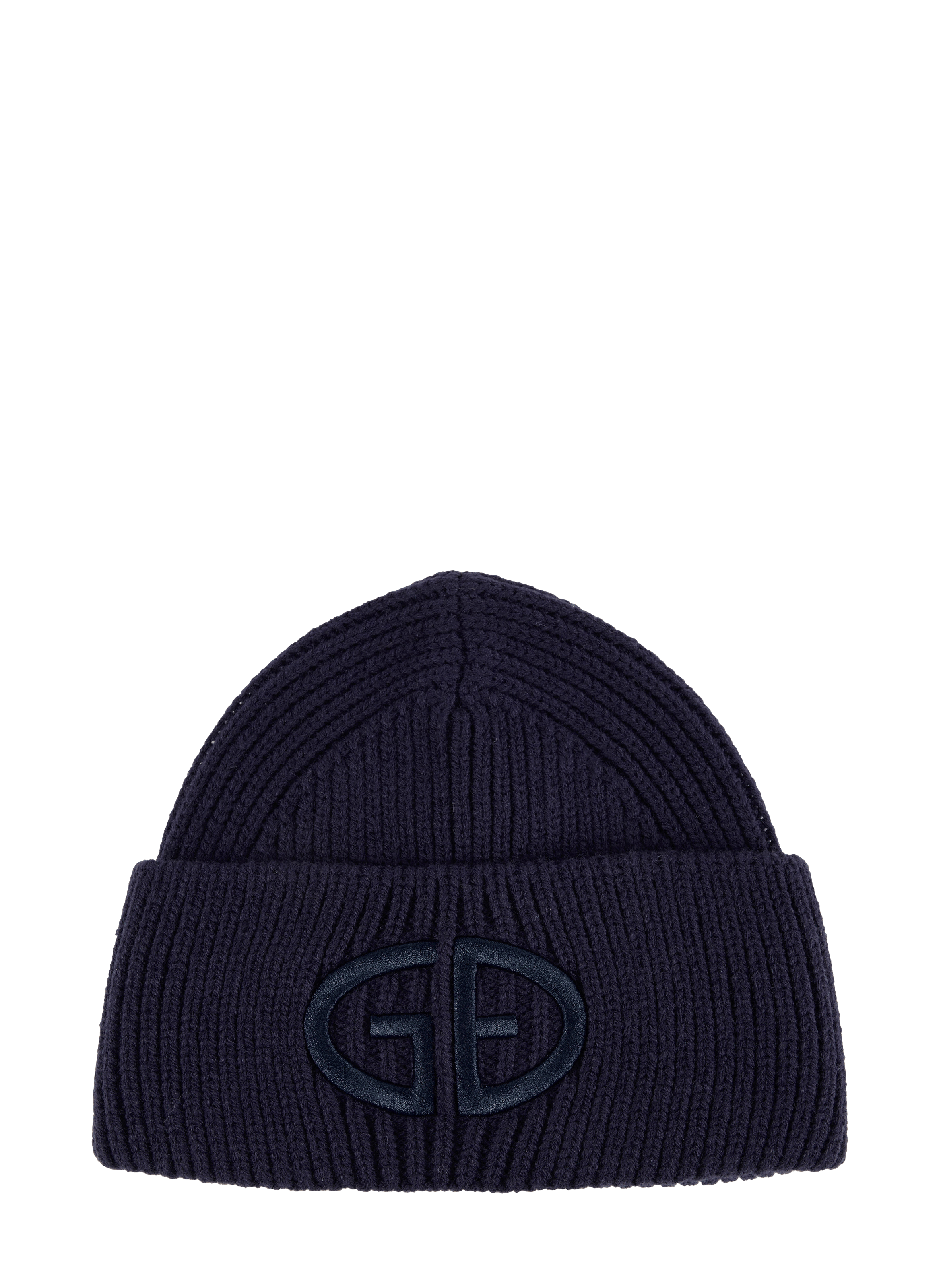 Bonnet à revers en maille côtelée GOLDBERGH Blauw