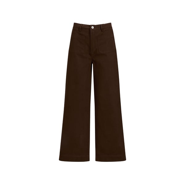 Pantalon large taille haute uni Pantalon large taille haute uni