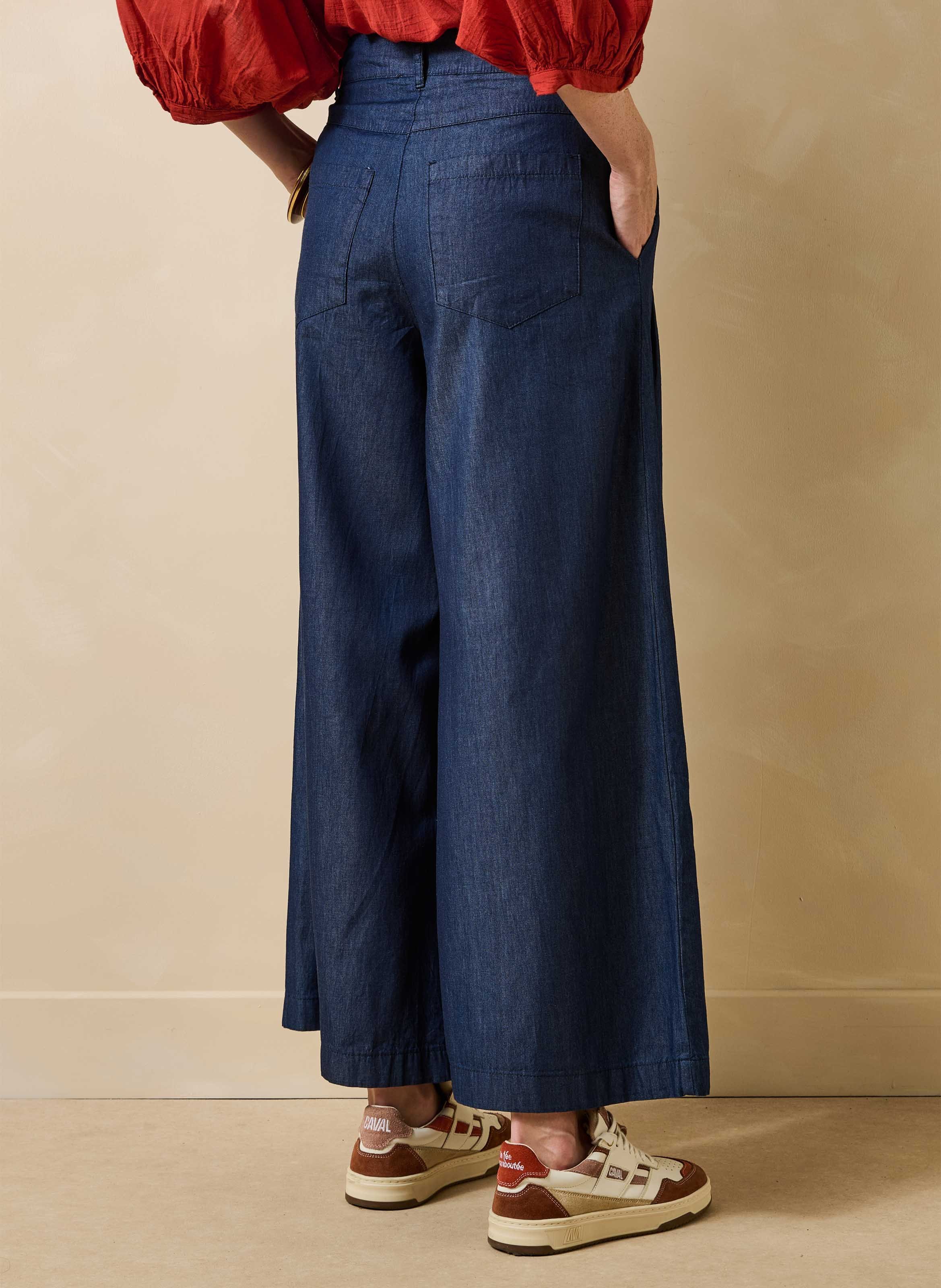 7/8-katoenen broek LA FEE MARABOUTEE Blauw