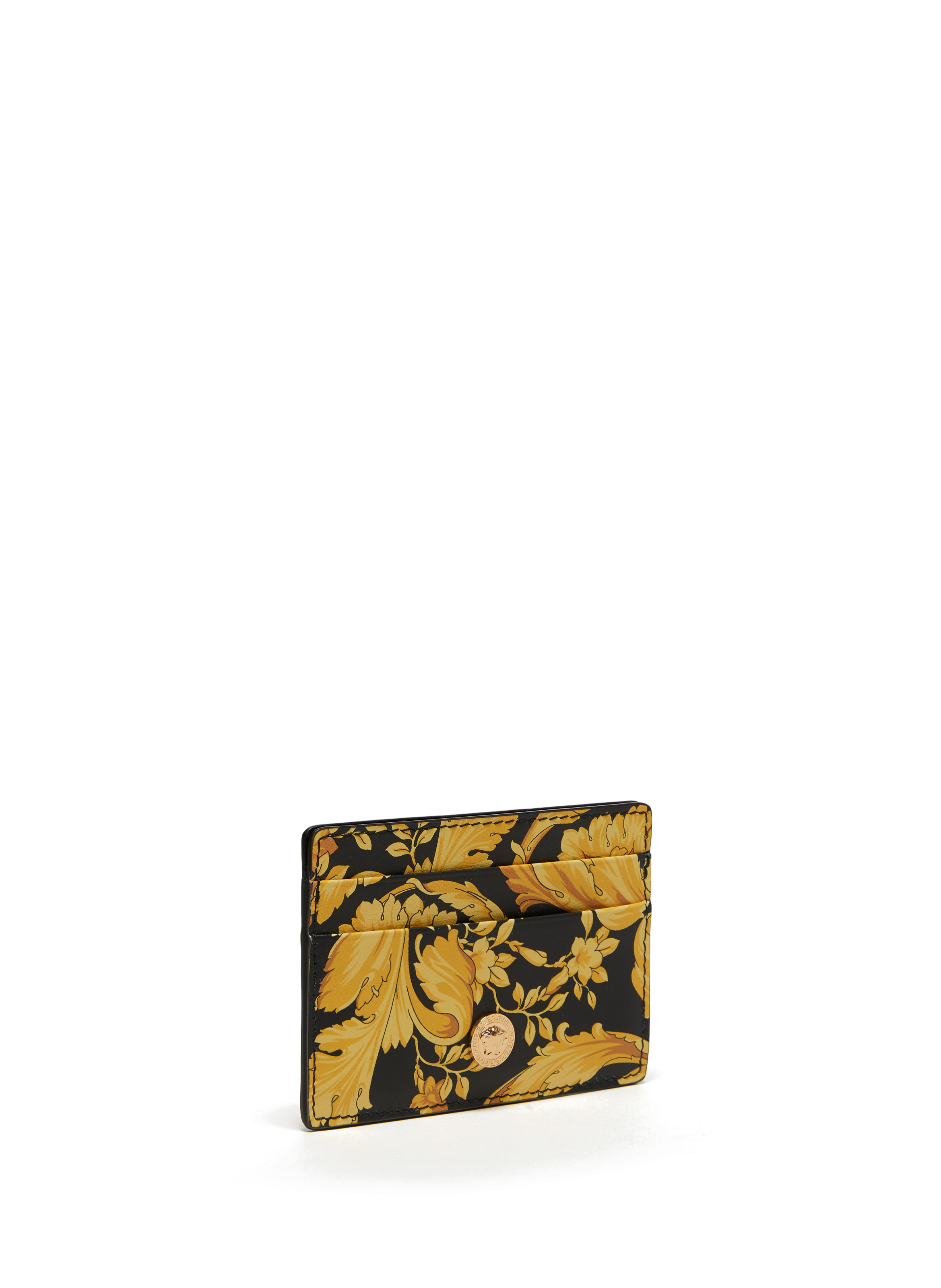 Porte-cartes imprimé barocco en cuir