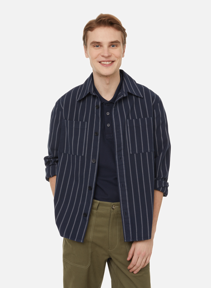 New Bastian striped APC cotton overshirt