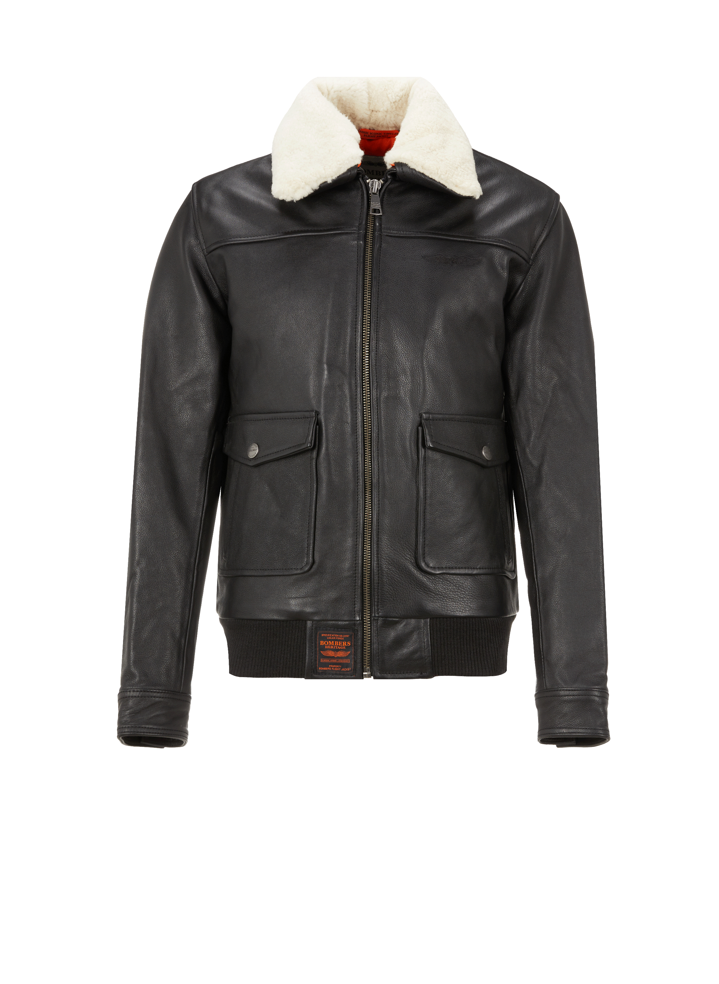 Veste en cuir BOMBERS ORIGINAL Noir