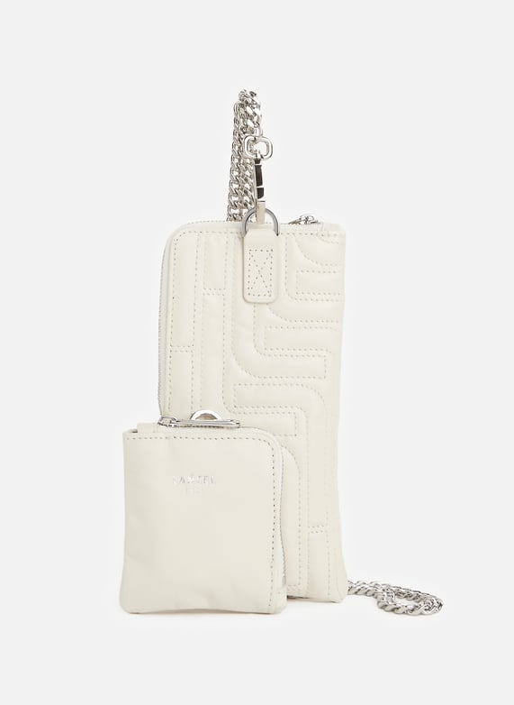 LEATHER PHONE AND EARPHONE POUCH LANCEL for WOMEN Printemps