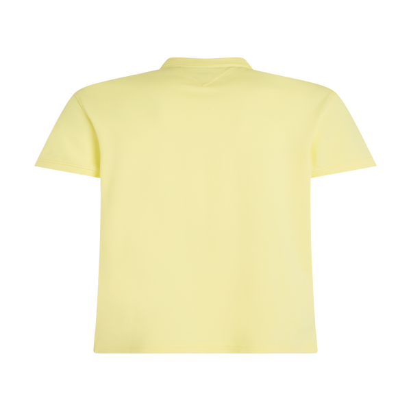 Tommy Hilfiger Straight-fit Cotton Piqué Shirt In Yellow