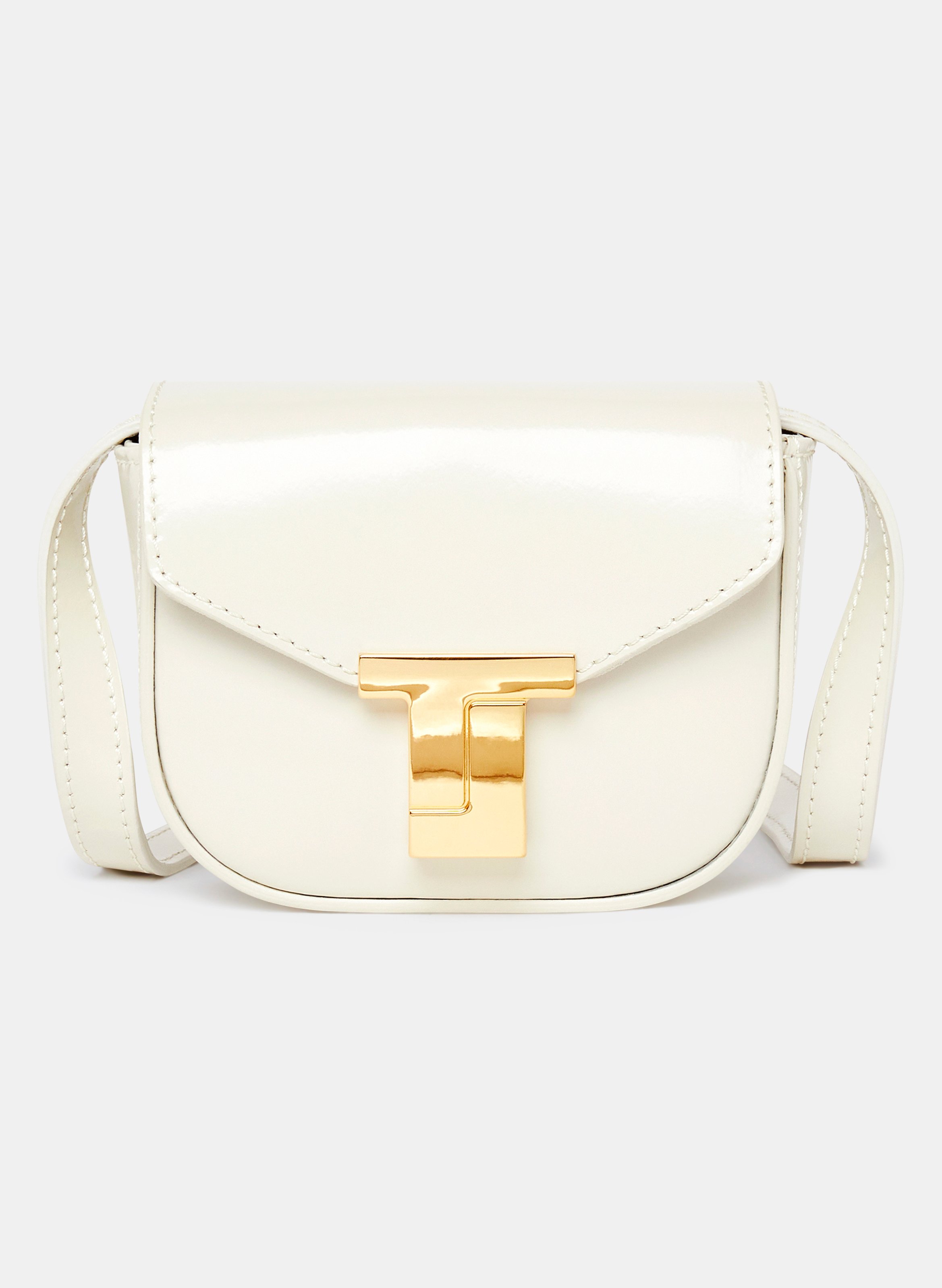 Sac à Main En Toile Blanche Avec Décorations Cousues - Marque ON - Occasion (état Comme Neuf)