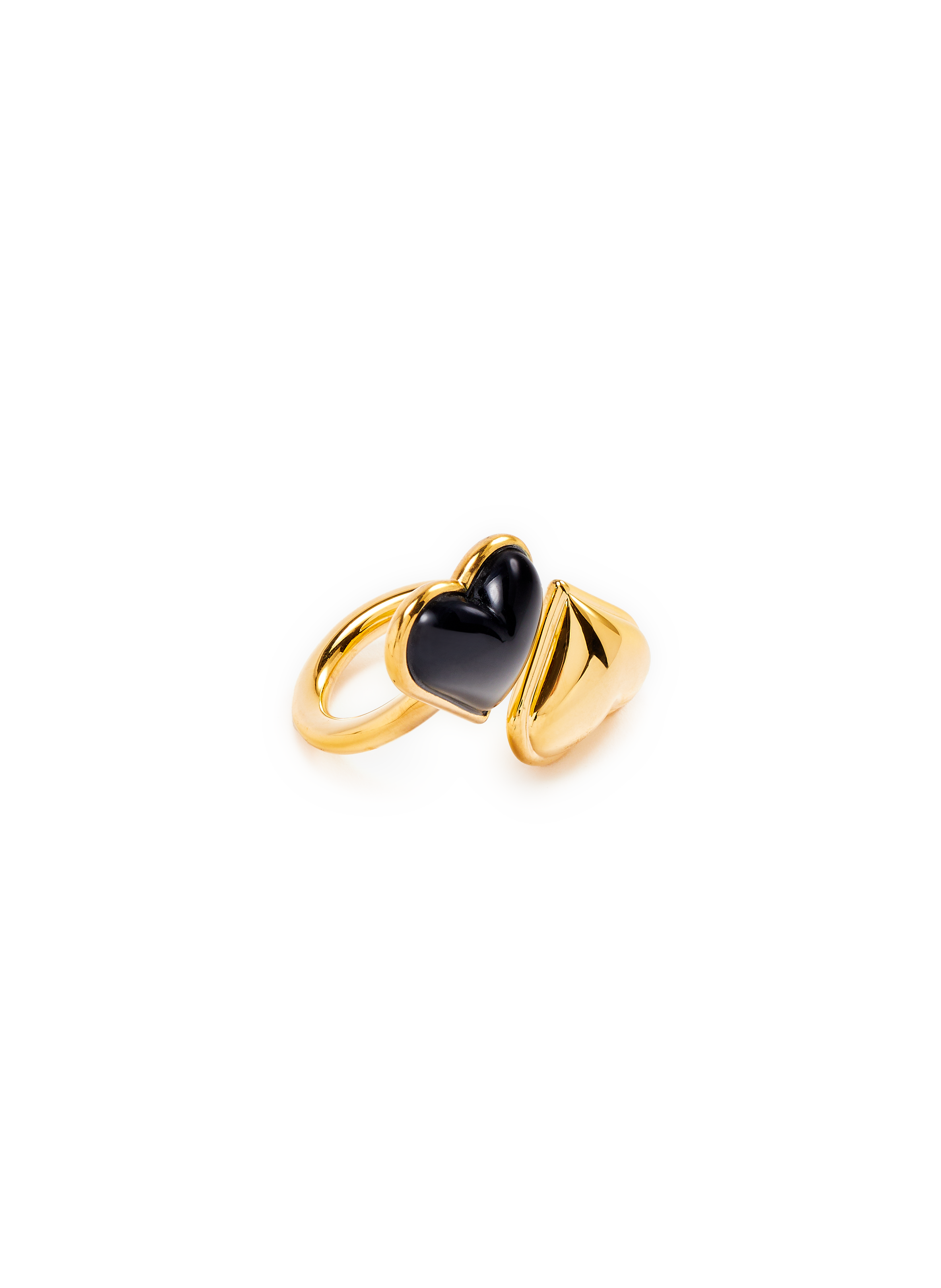 Bluffy Heart Ring AURELIE BIDERMANN Black