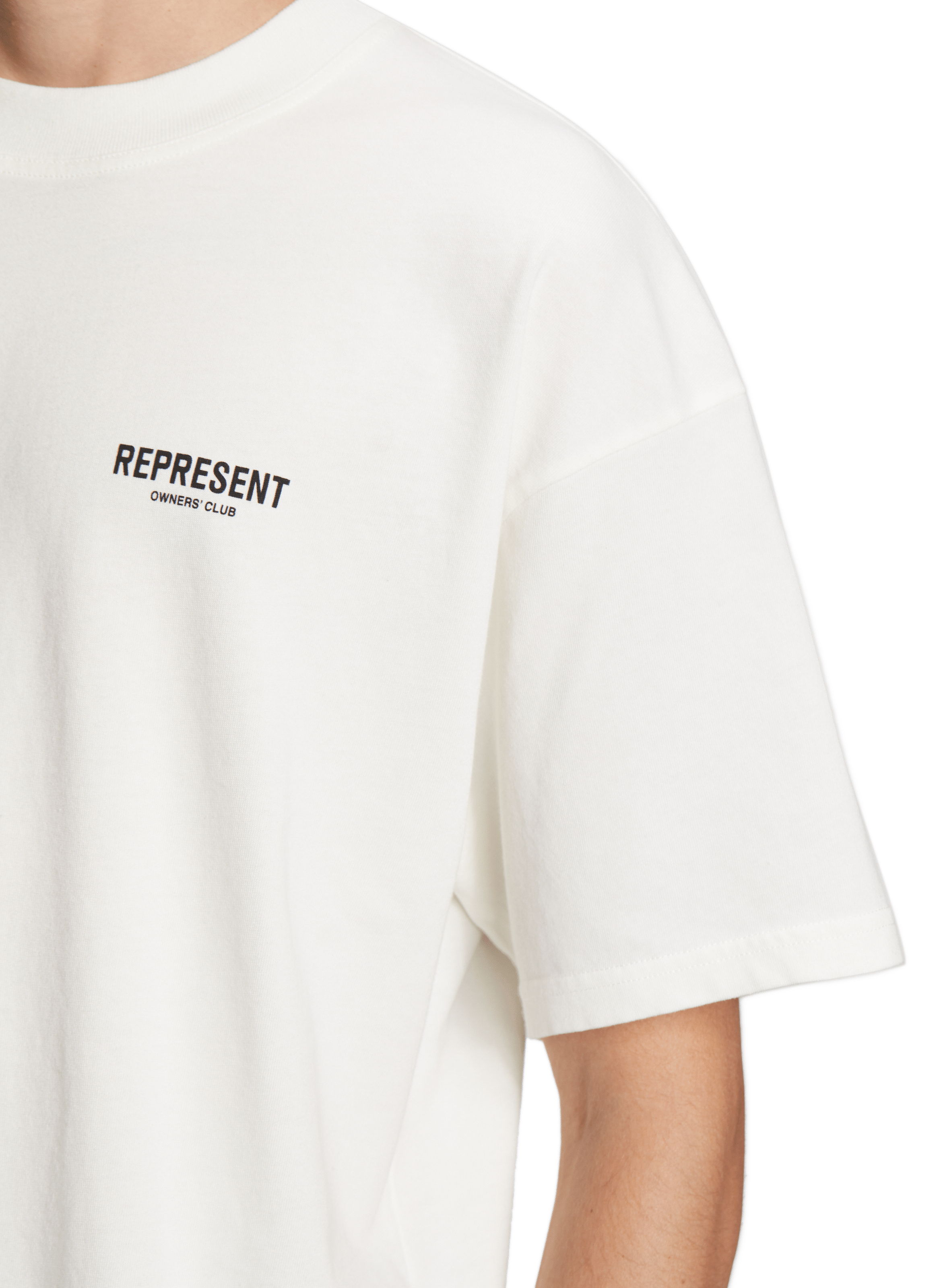 T-shirt droit en coton  REPRESENT Blanc