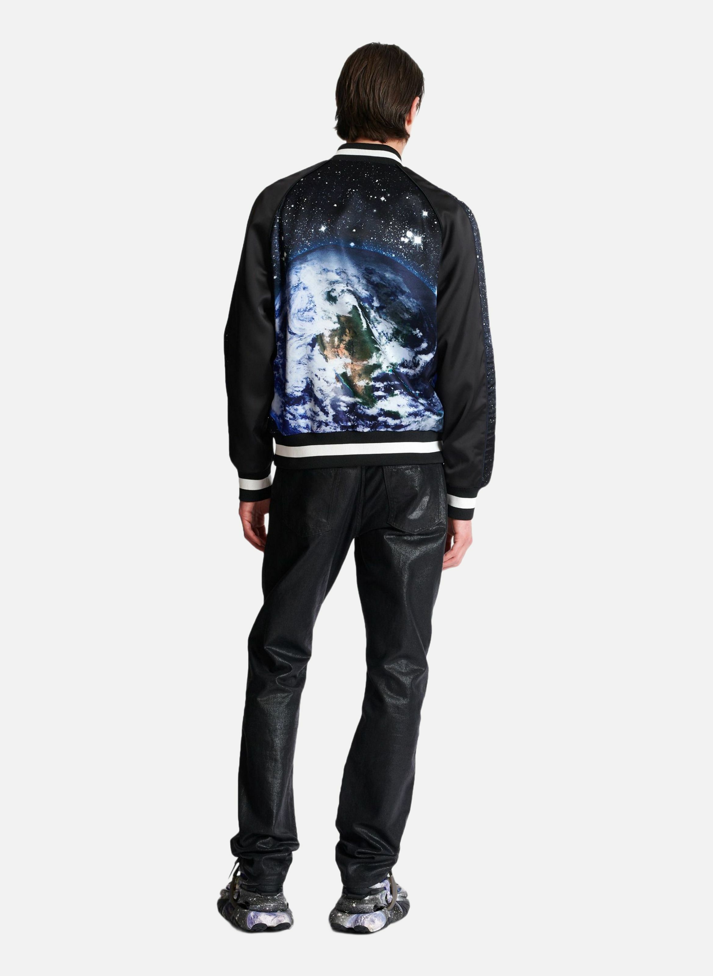 Bomber imprimé motif earth and stars BALMAIN Noir