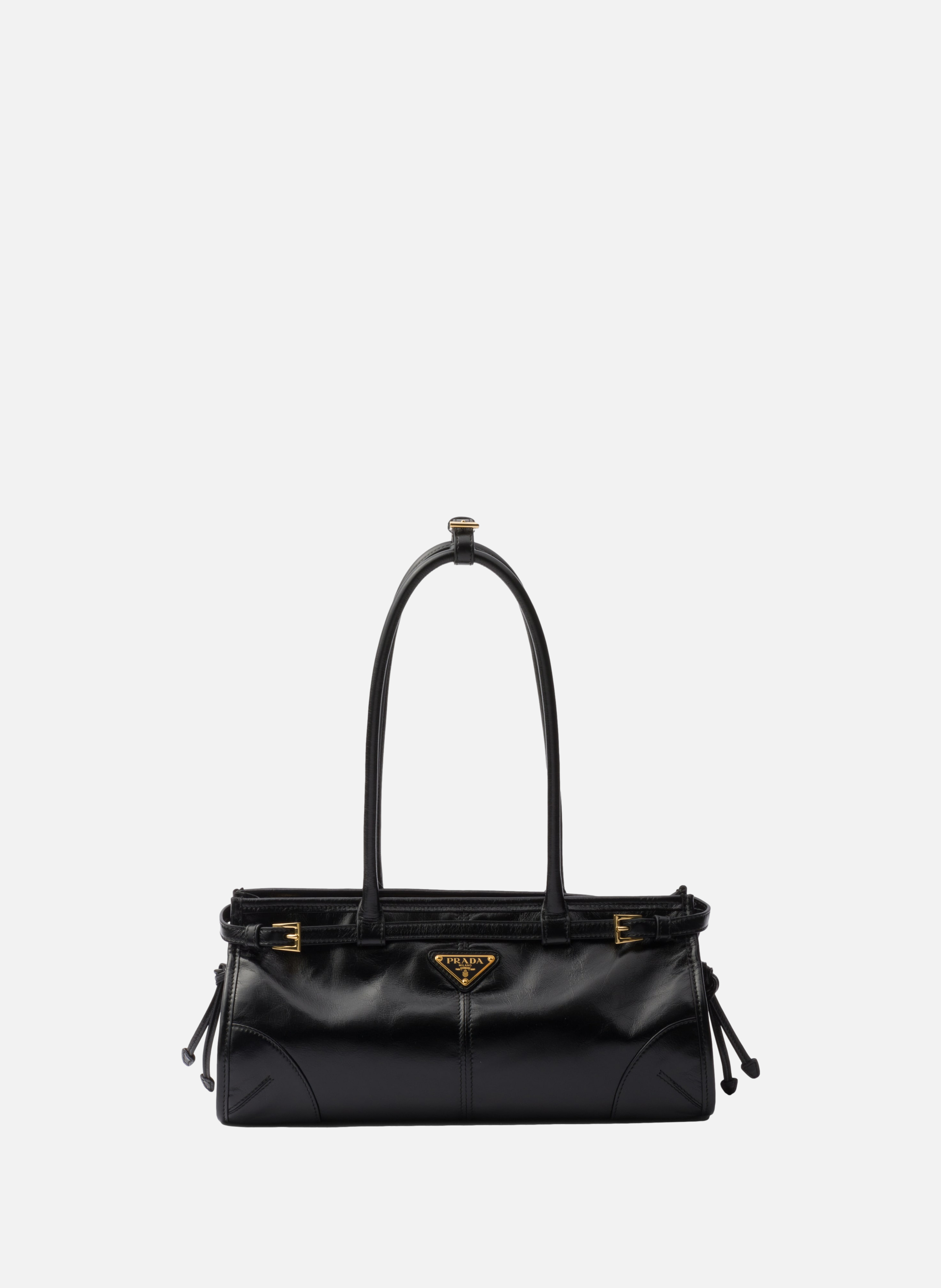 Sac à main prada bonnie en cuir PRADA Noir