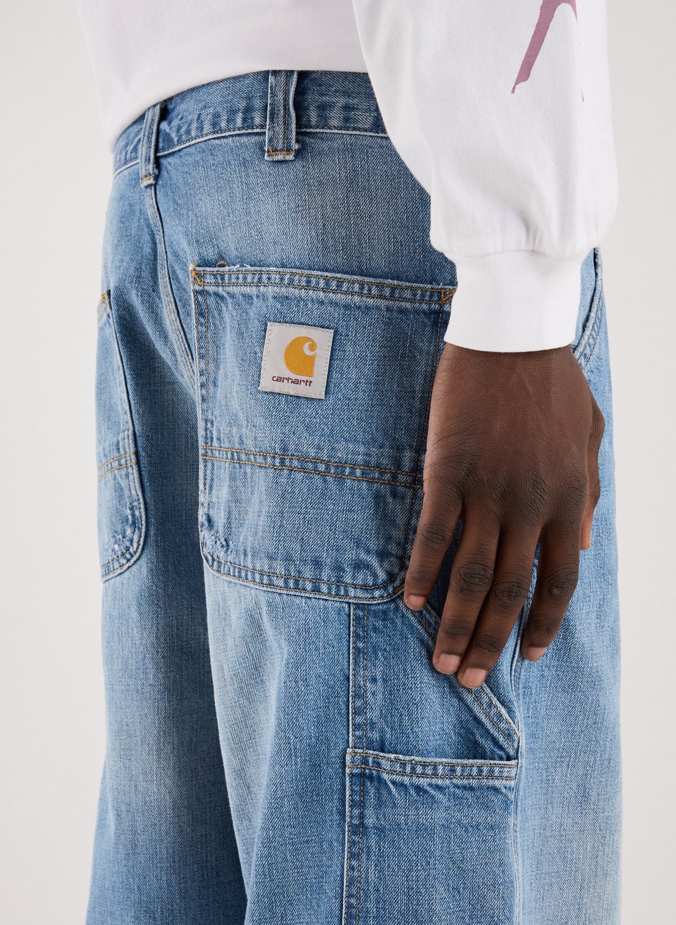 Wide cotton jeans CARHARTT WIP Blue