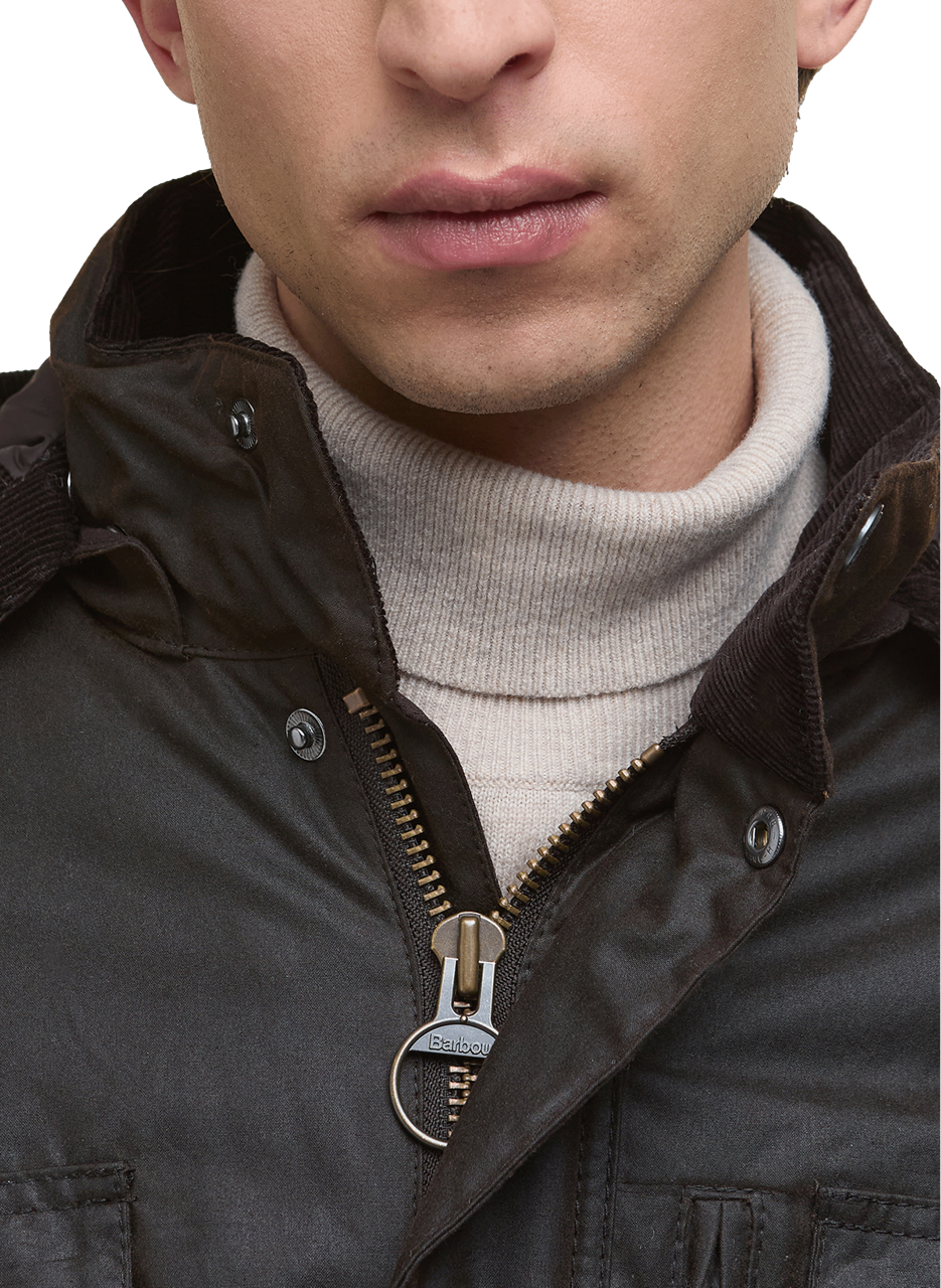 Parka mi-longue à capuche en coton BARBOUR Multicolore