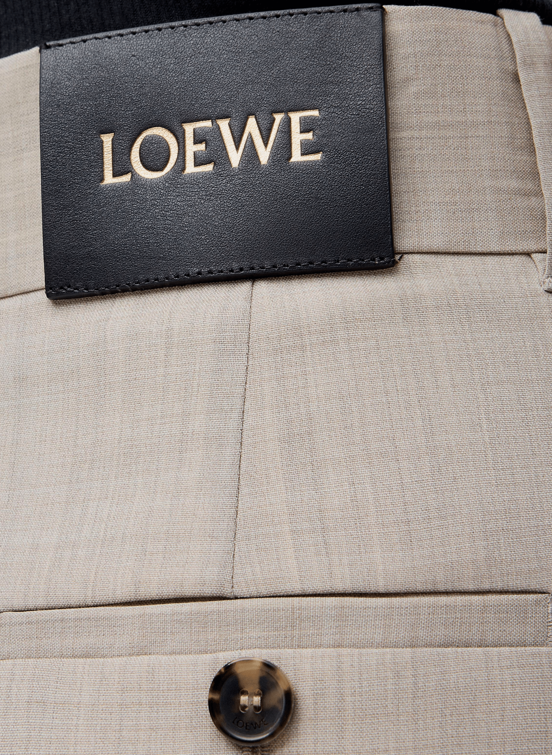 Wool blend wrap trousers LOEWE Beige
