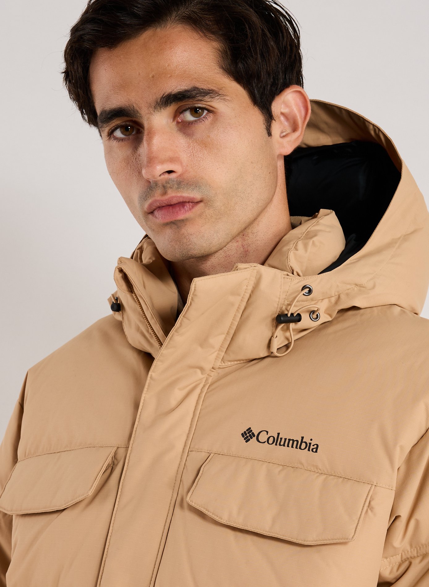 Hooded Puffer Jacket Landroamer COLUMBIA Brown