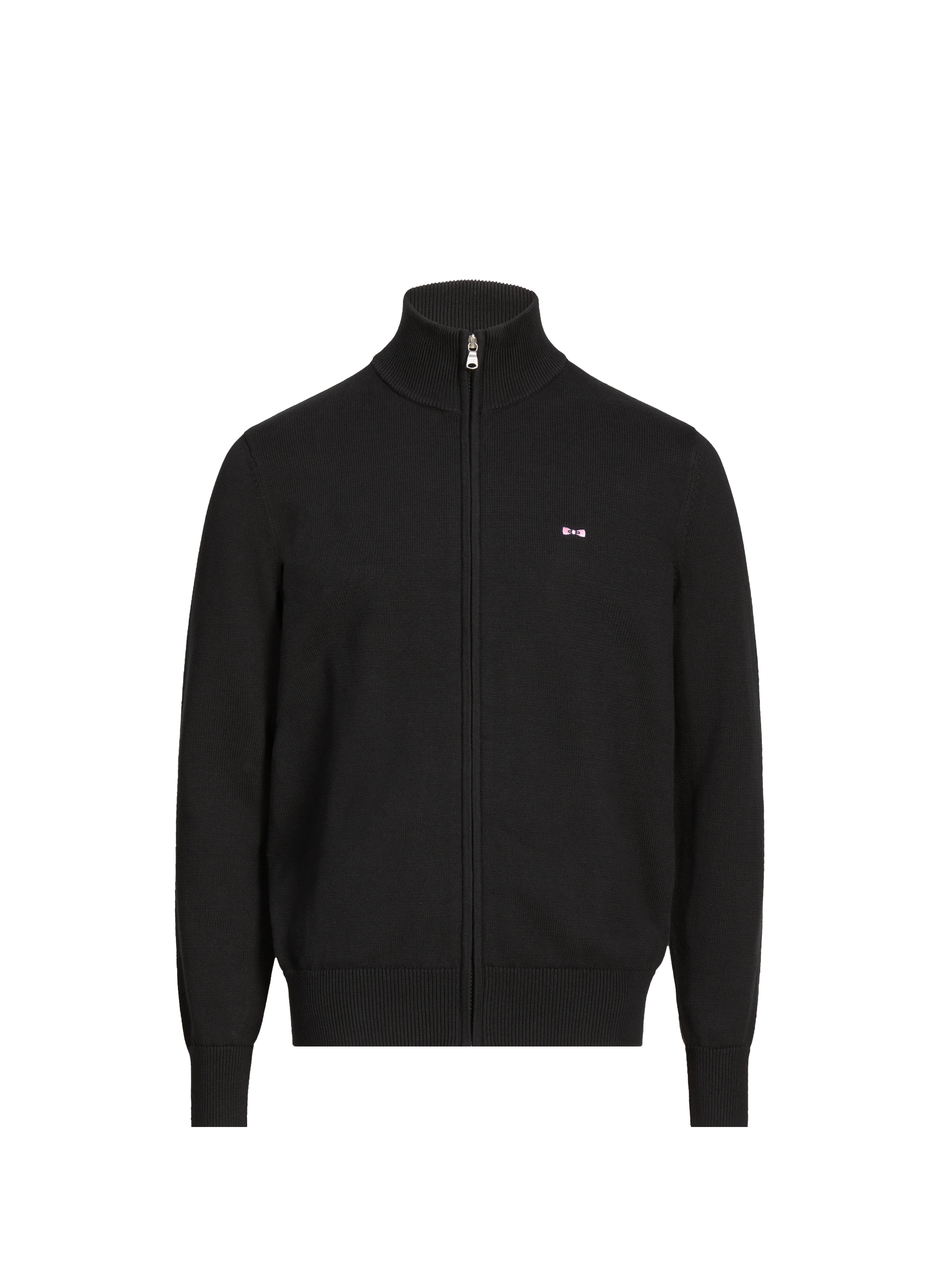 EDEN PARK Gilet col montant en coton Noir