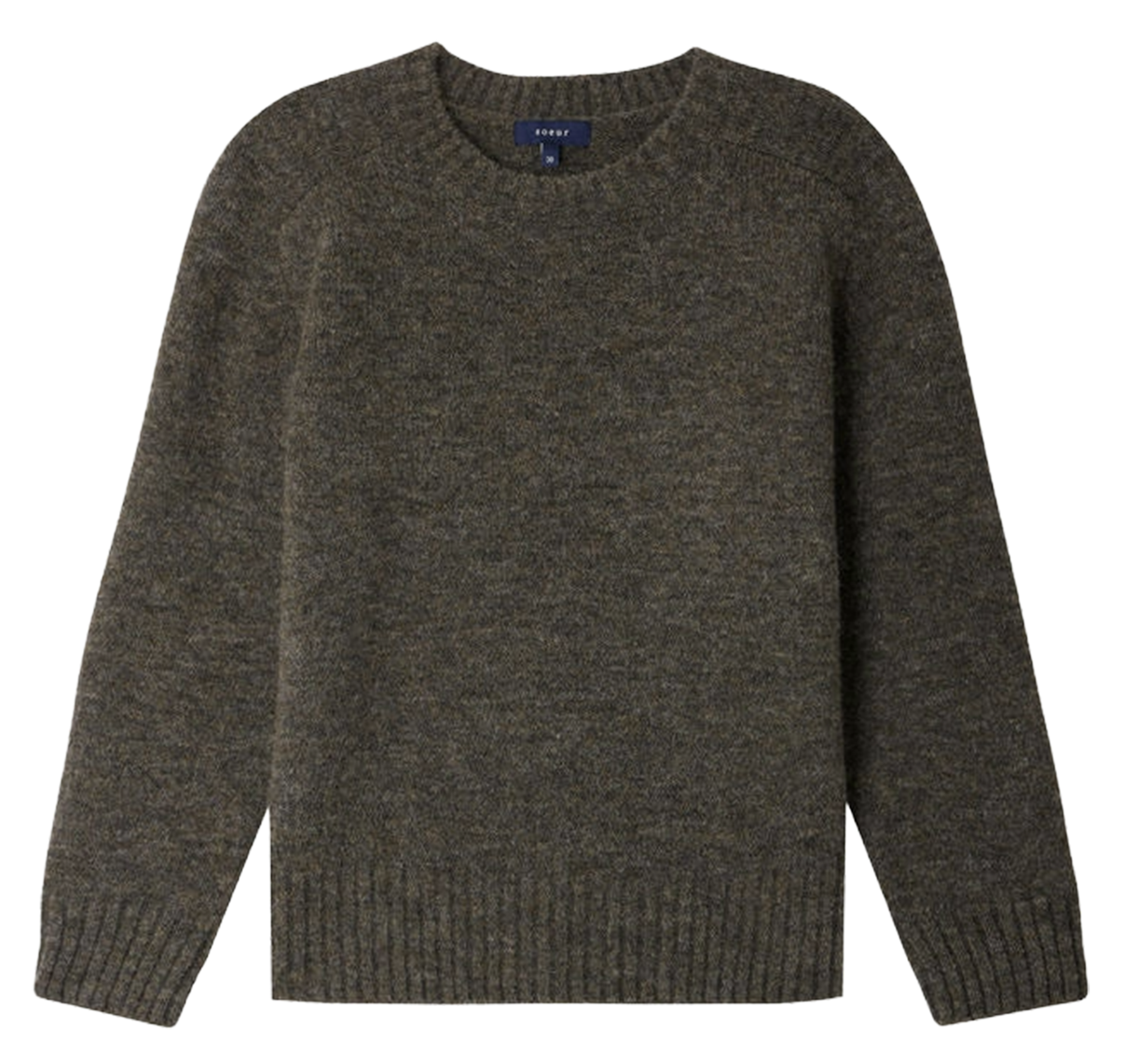 Pull col rond droit en maille tricotée envie SOEUR Gris