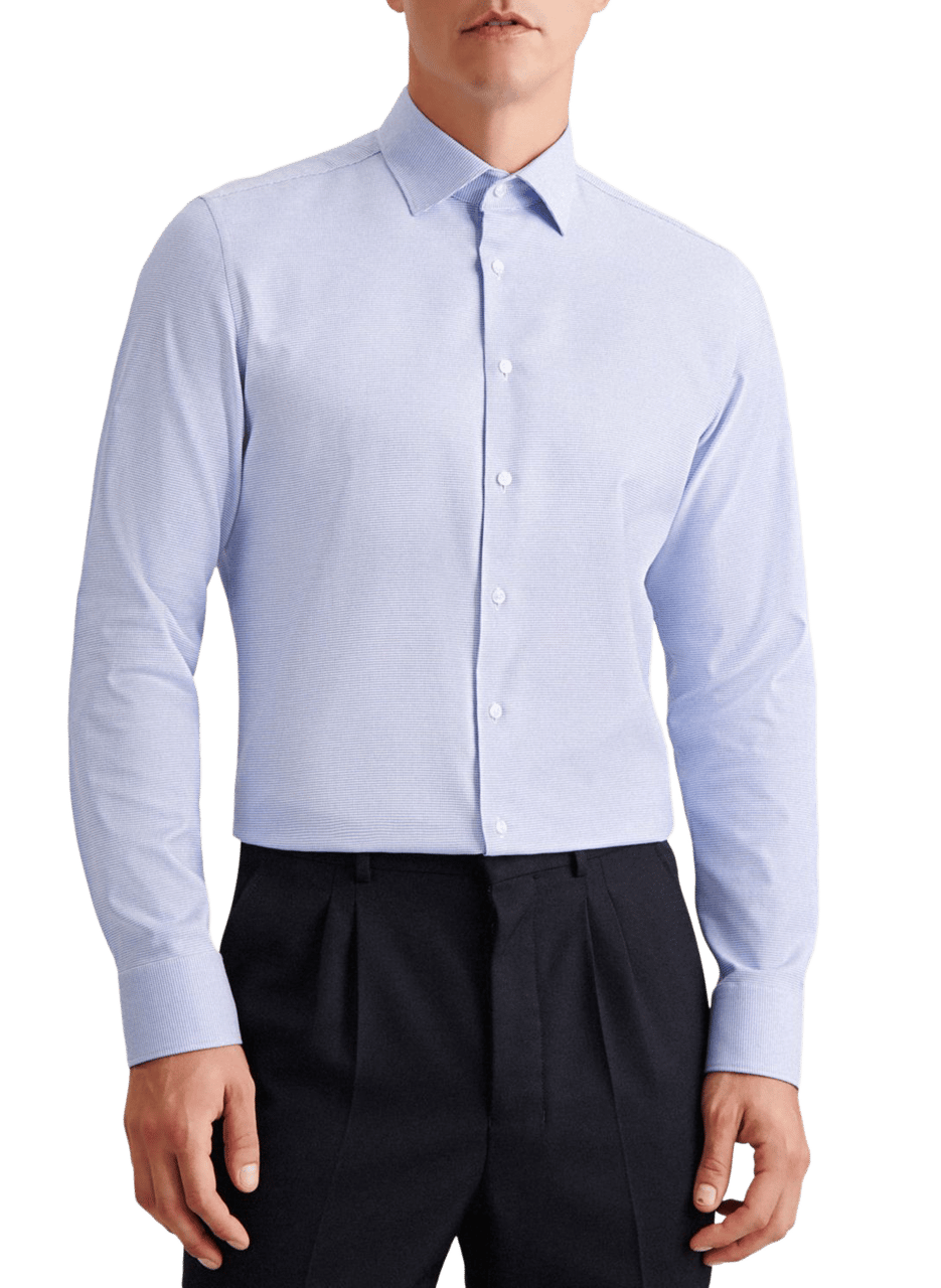 Chemise slim en coton SEIDENSTICKER Bleu