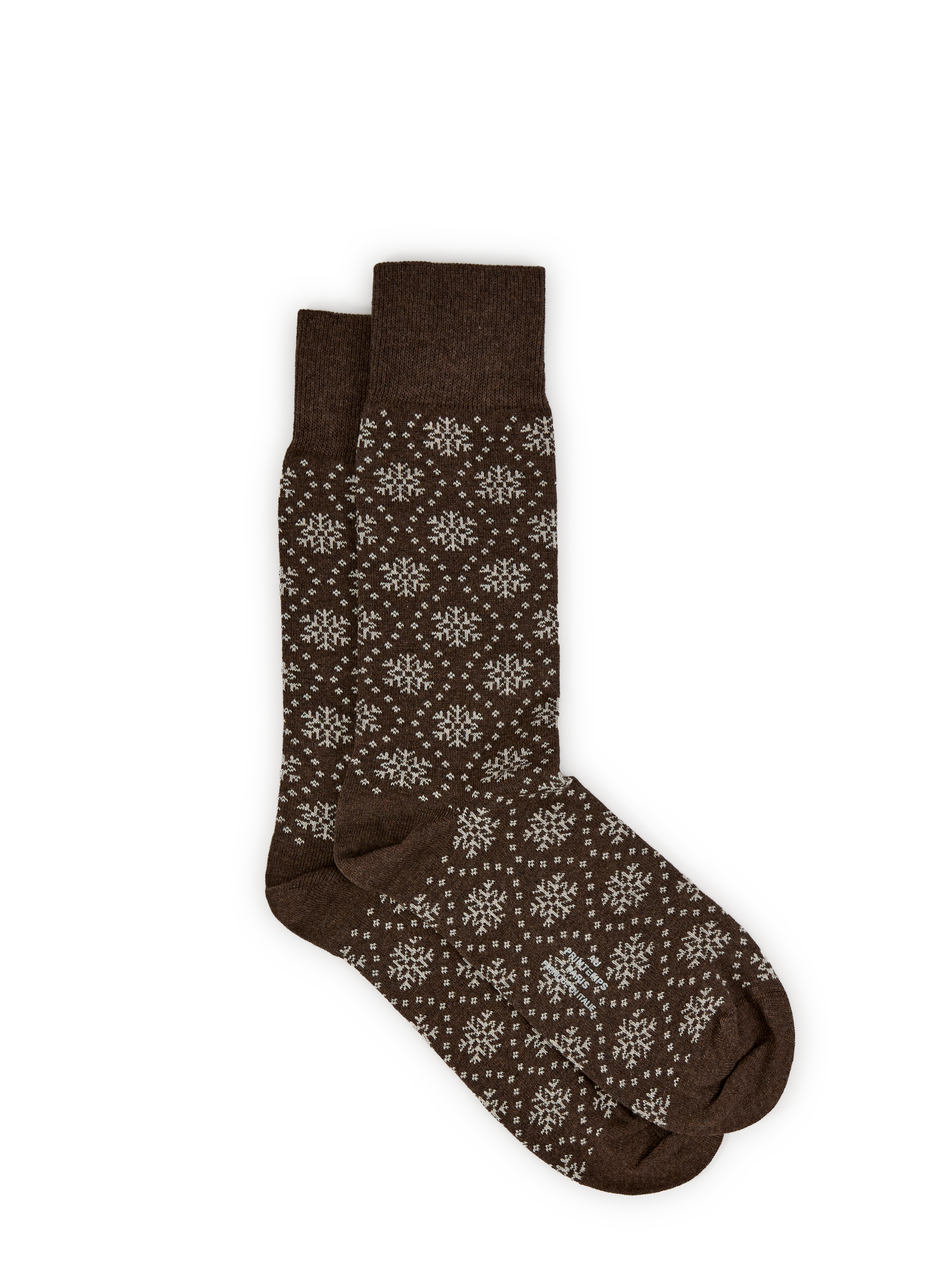 AU PRINTEMPS PARIS Chaussettes en coton imprimé Marron