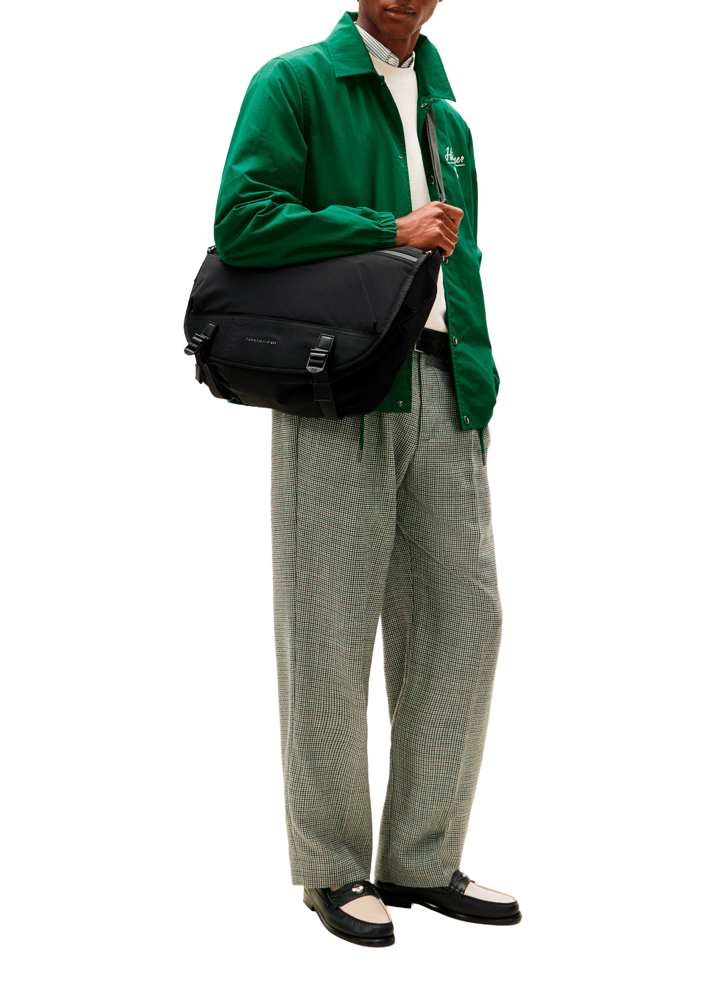 Adjustable shoulder messenger bag TOMMY HILFIGER Black